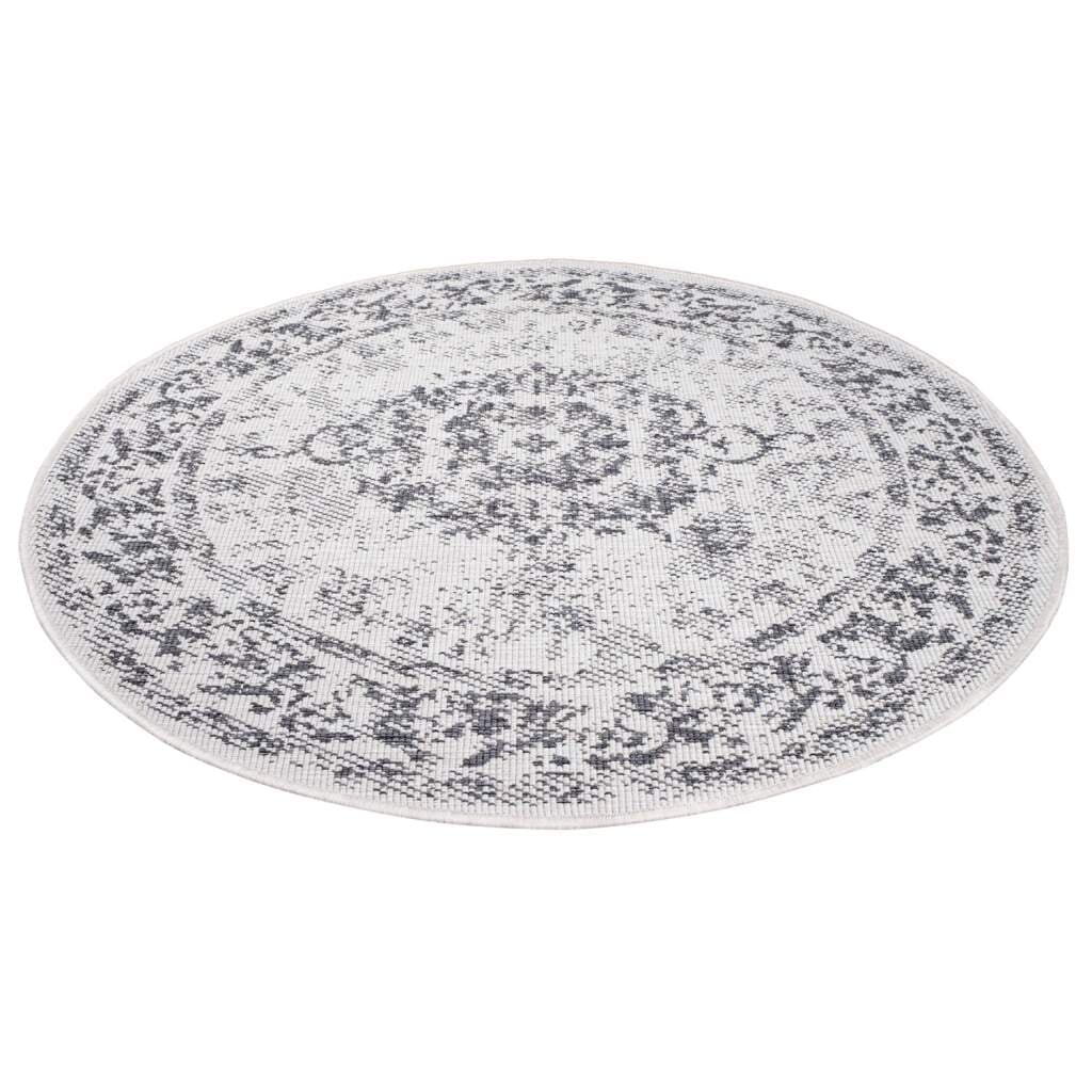 Carpet City Outdoorteppich »DUO RUG 5577«, rund, 5 mm Höhe, Wendeteppich Wetterfest In- & Outdoor, Balkon, Terrasse, Wohnzimmer