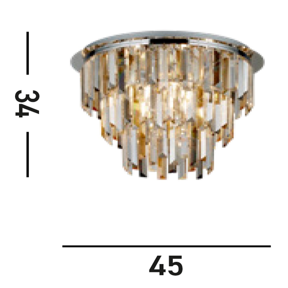 Searchlight Deckenleuchte »Deckenleuchte Clarissa, 5-flammig«, 5 flammig, Leuchtmittel E14 | ohne Leuchtmittel, Glamourös