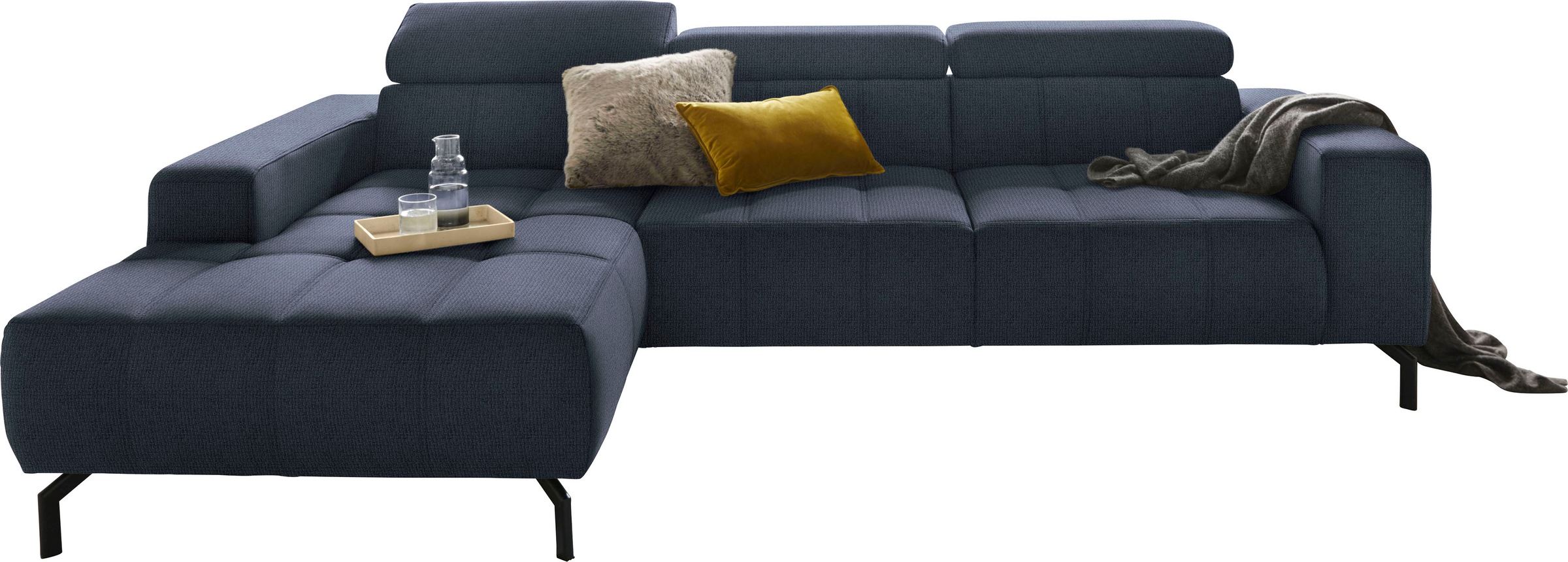 DOMO collection Ecksofa "Cunelli tolle Sitznähte als Designelement, fester günstig online kaufen