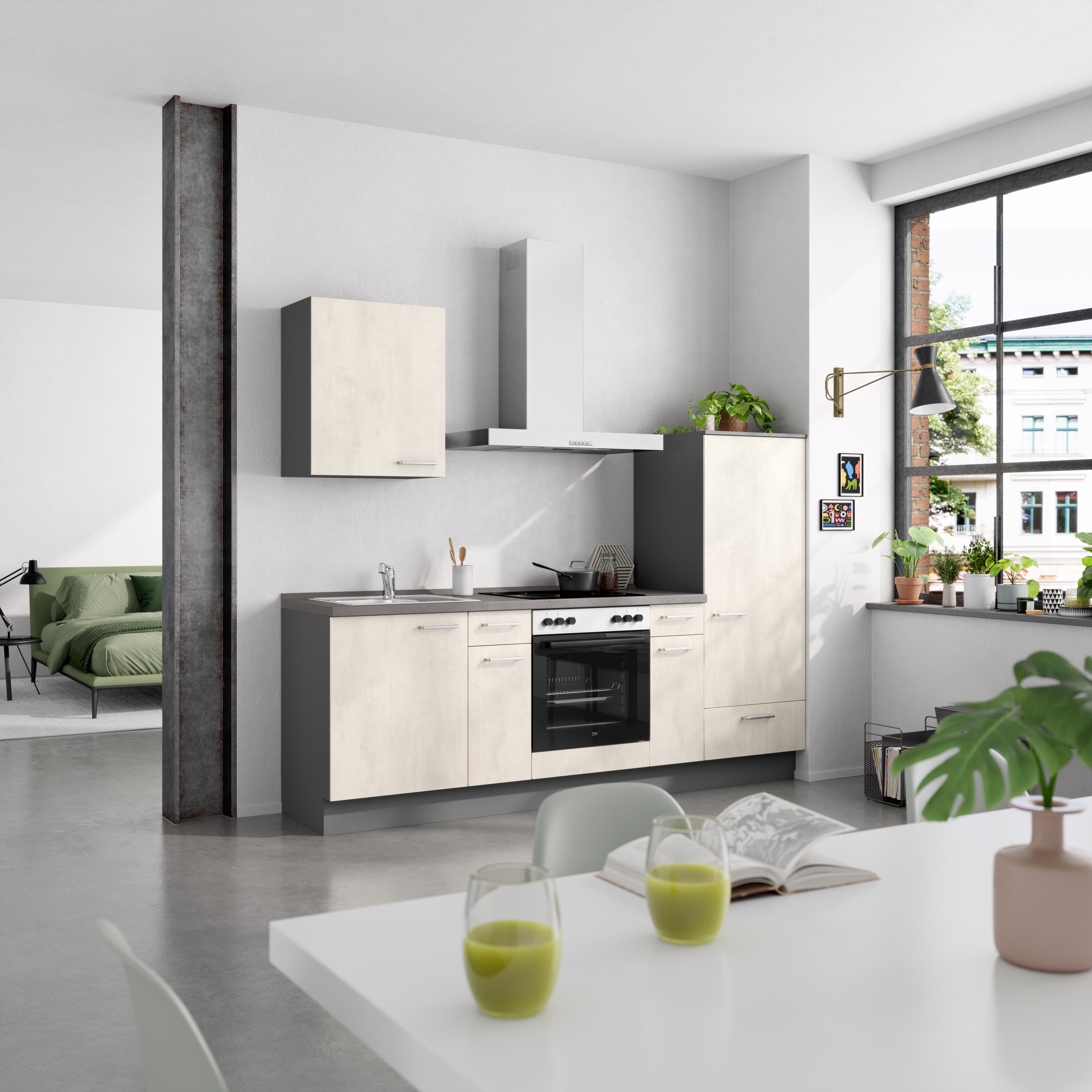 nobilia® Küchenzeile »"Riva I"«, vormontiert, Ausrichtung wählbar, Breite 240 cm, wahlw. mit E-Geräten
