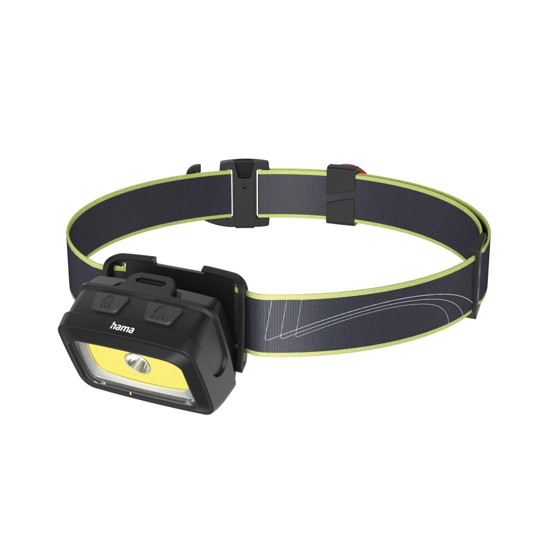 Hama LED Stirnlampe »LED Stirnlampe mit Rücklicht SOS-Pfeife und Spritzwasserschutz« 7 Lichtmodi, IP44, COB LED, Rücklicht