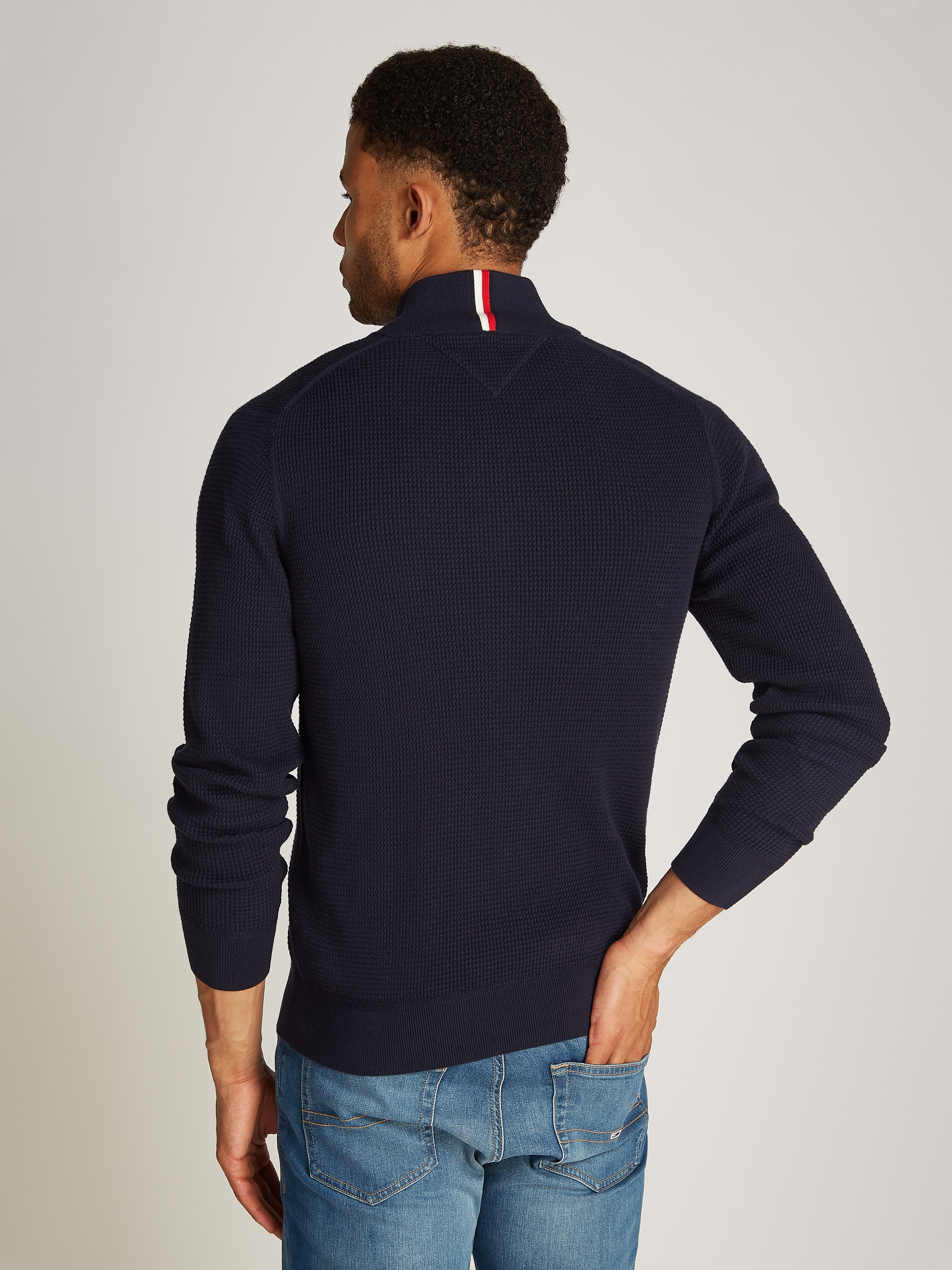 Tommy Hilfiger Cardigan "REFINED STRUCTURE ZIP THRU", mit feiner Struktur günstig online kaufen