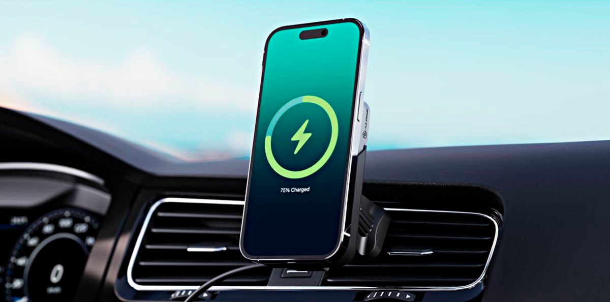 ALOGIC Powerbank »Matrix+ Magnetic Wireless Car Powerbank Air Vent Mount« Matrix+ Magnetic Wireless Car Powerbank Air Vent Mount 5.000 mAh