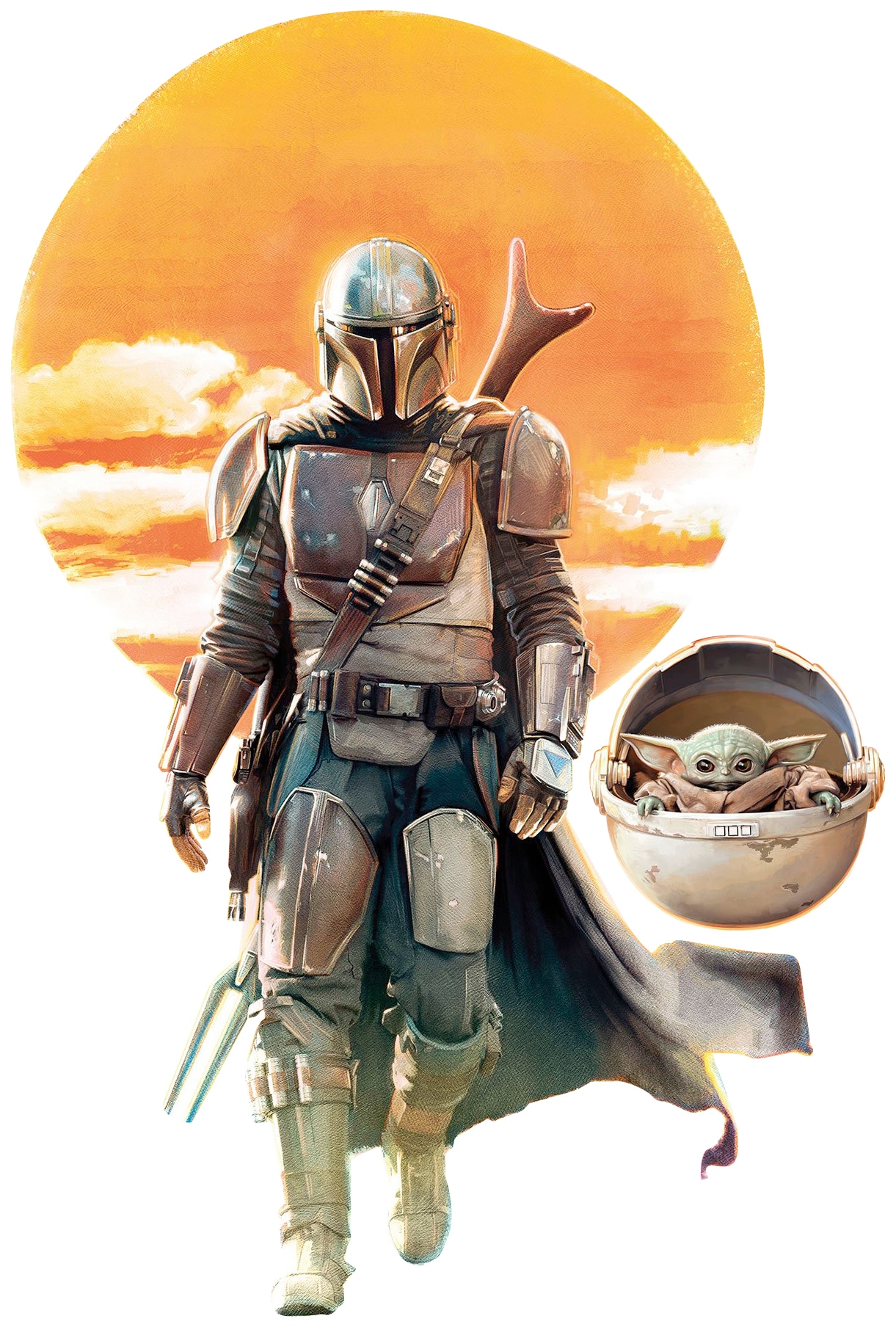 Komar Wandbild "Mandalorian The Child Family Trip", Disney-Star Wars, (1 St günstig online kaufen