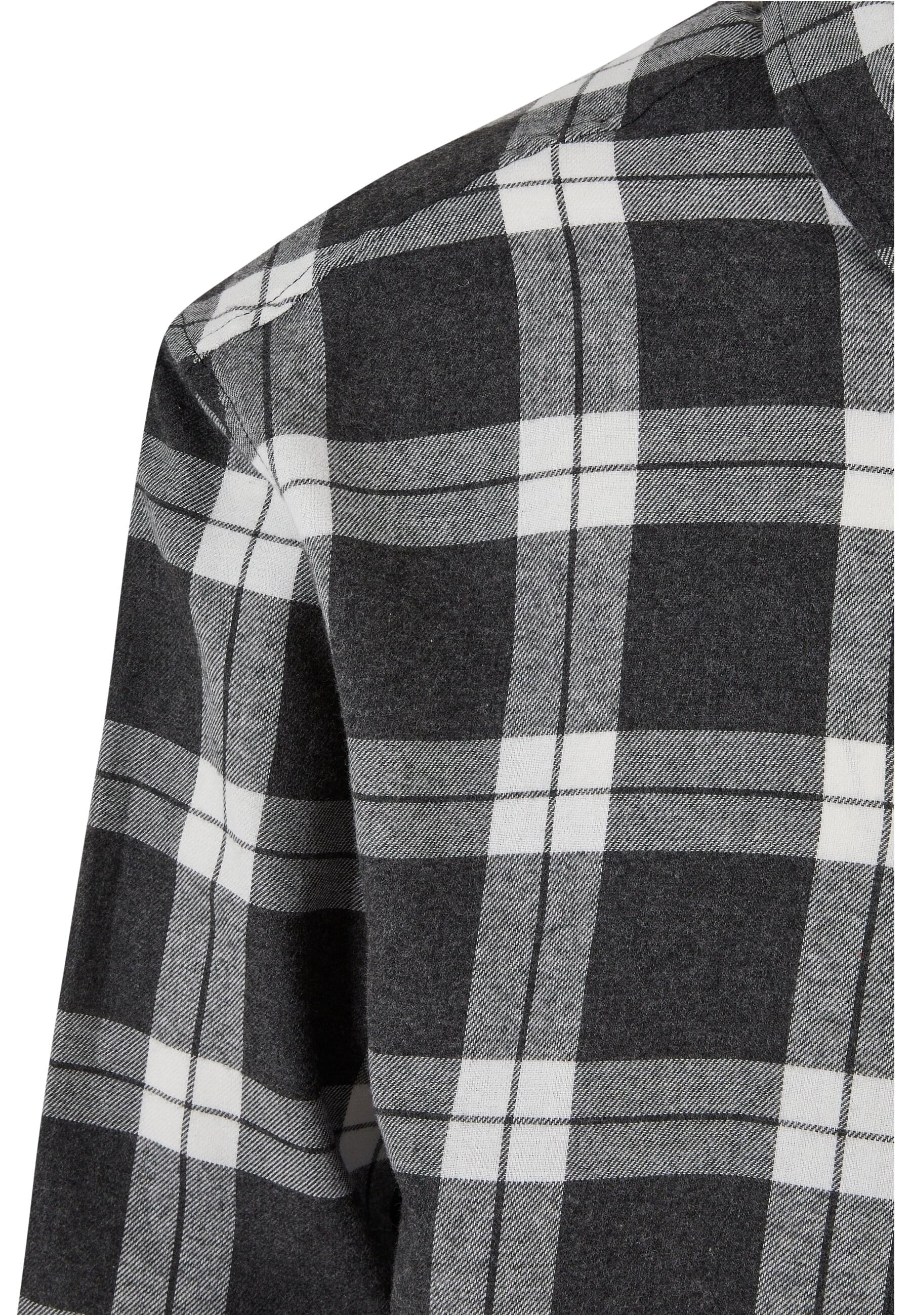 URBAN CLASSICS Langarmshirt »Herren Boxy Dark Checked Shirt«, (1 tlg.)