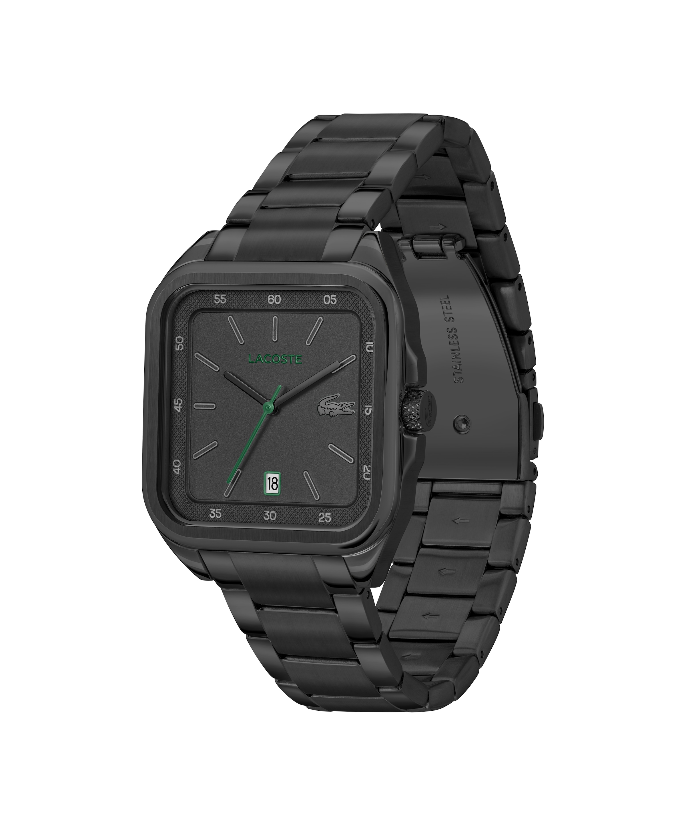 Lacoste Quarzuhr »LACOSTE.12.12 UP« Armbanduhr, Herrenuhr, Edelstahlarmband, analog