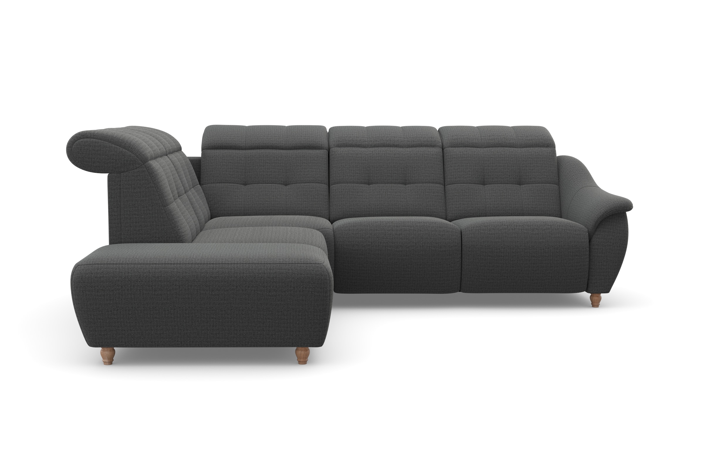 Home affaire Ecksofa »Boston L-Form« Kopfteilverstellung an jeder Sitzfläche, wahlweise Relaxfunktion
