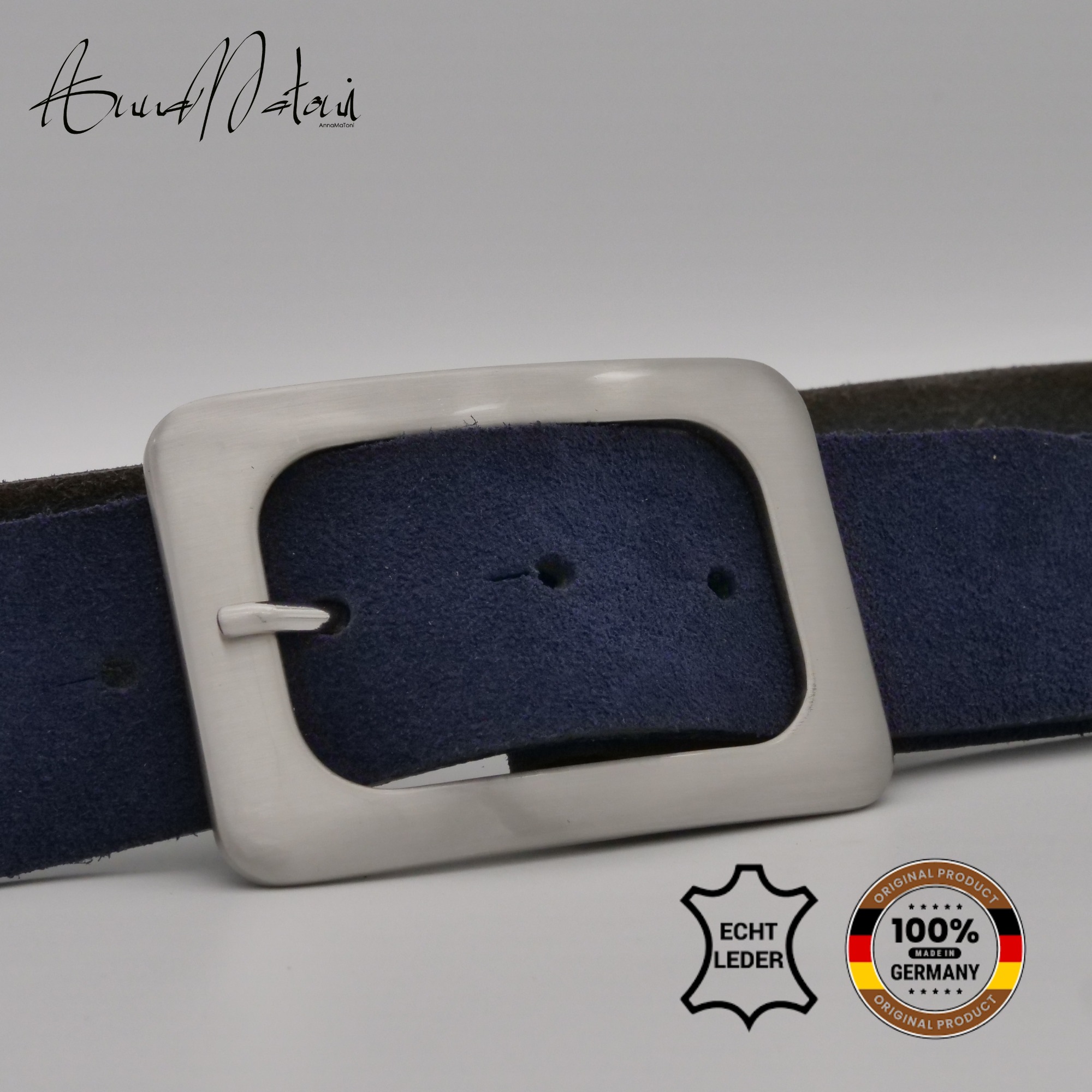 AnnaMatoni Ledergürtel "AnnaMatoni Damen Ledergürtel in hochwertigem Velour günstig online kaufen