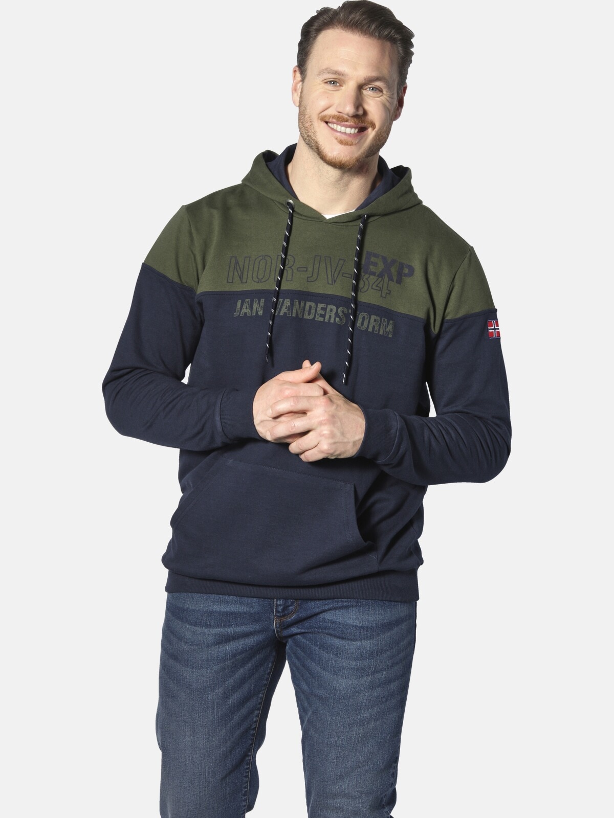 Jan Vanderstorm Kapuzensweatshirt »Sweatshirt JERRES«, (1 tlg.), mit Kapuze & Kängurutasche