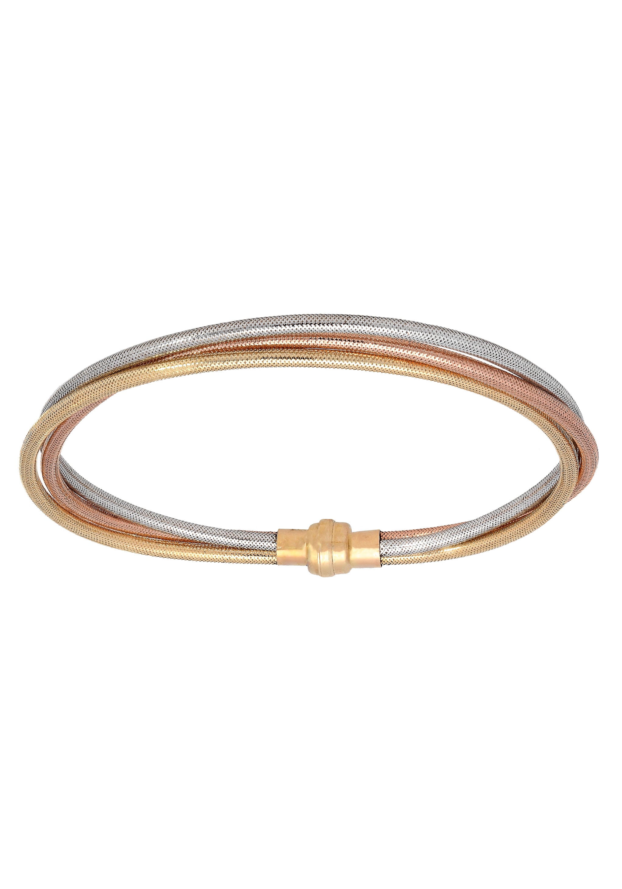 Firetti Armband »Schmuck bestellen Goldarmband 3-reihig mehrfarbig« | Geschenk, BAUR