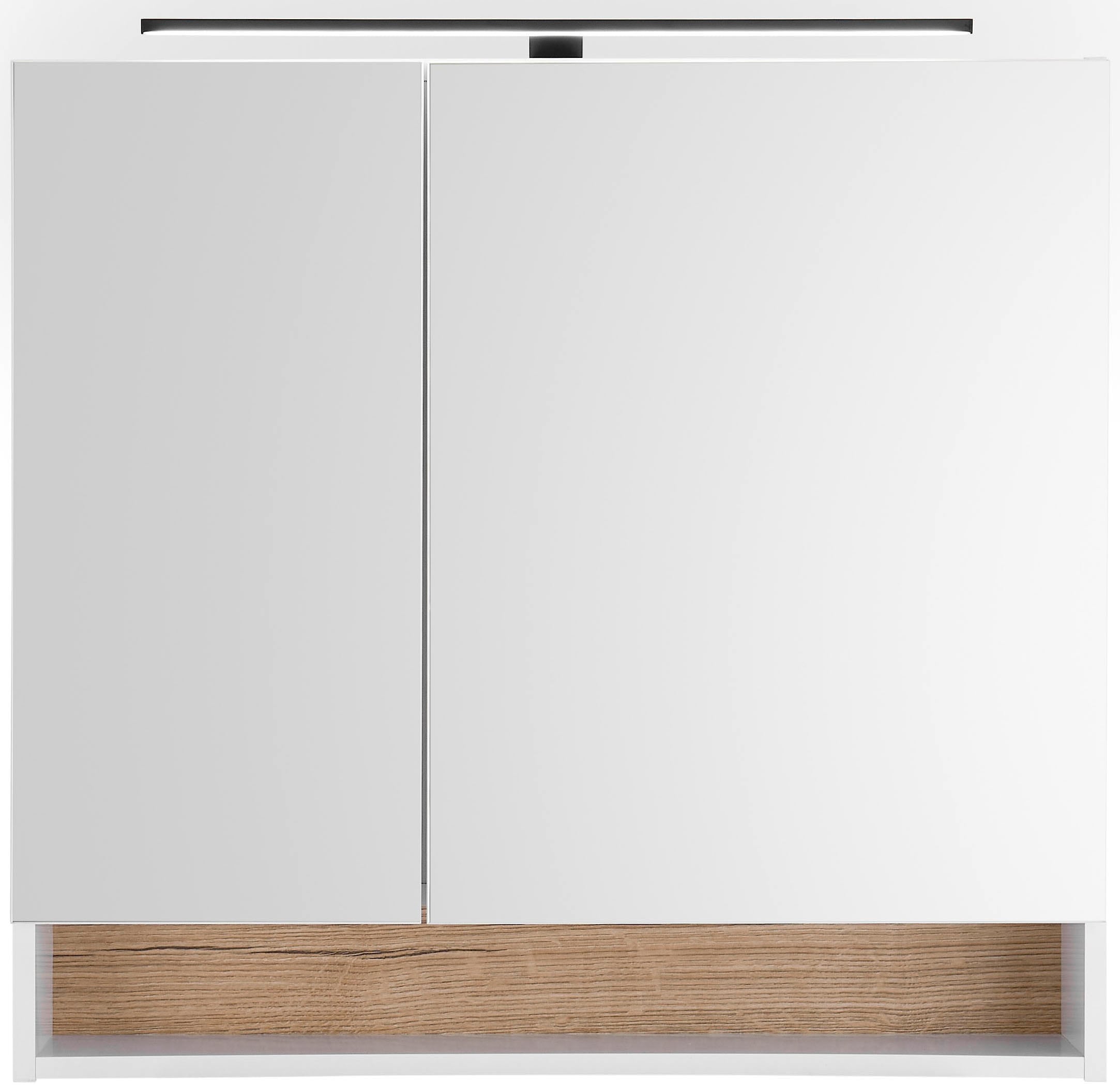 BASIC by Balculina Spiegelschrank »Denver Spiegelschrank, Badezimmerschrank BxHxT 80x75x22« 1 Stk. tlg. Breite 80 cm, Tür L/R montierbar, Softclose