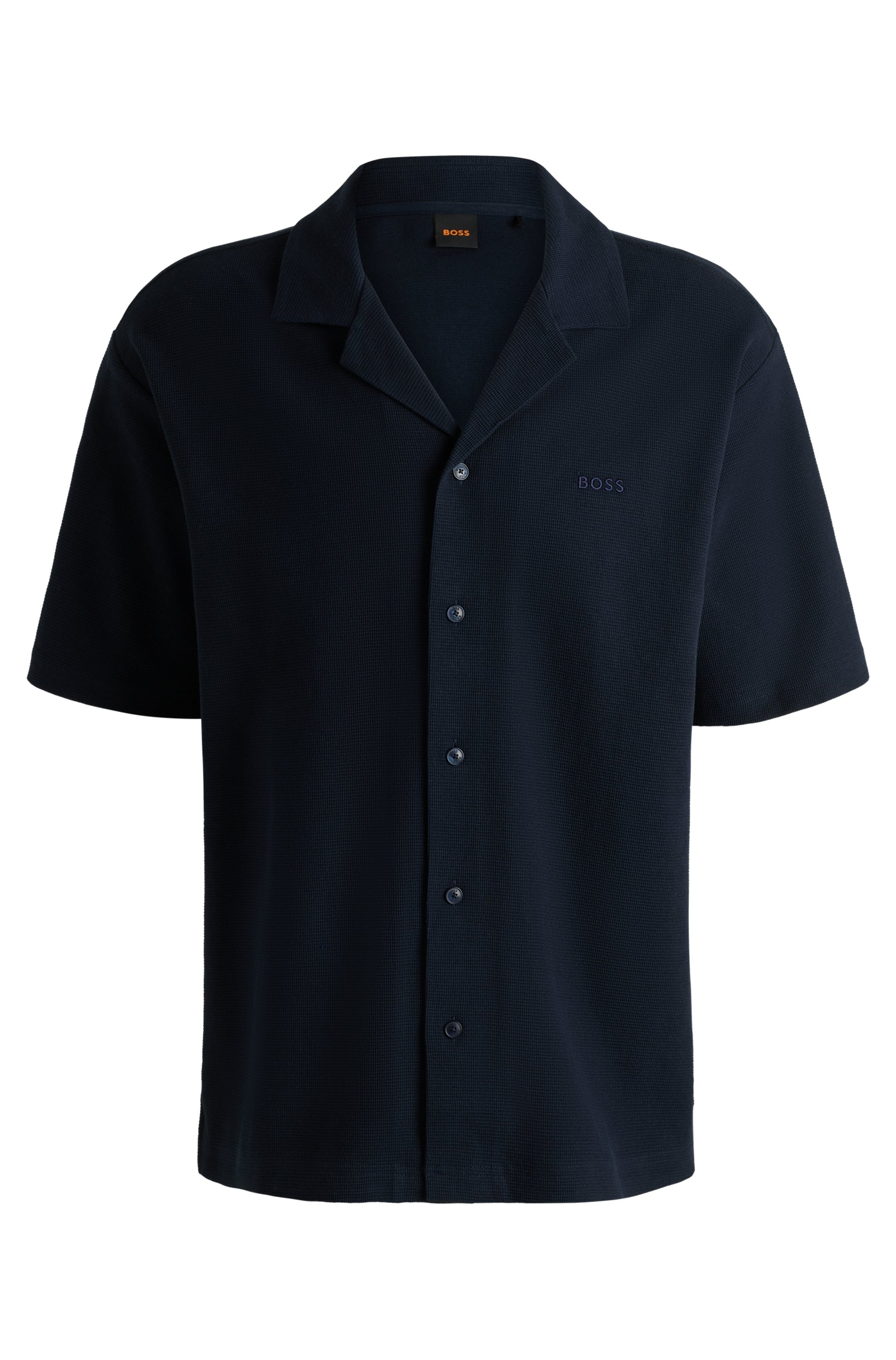 BOSS ORANGE Kurzarmshirt »Pe_waffleshirt«, mit Ton-in-Ton Logo