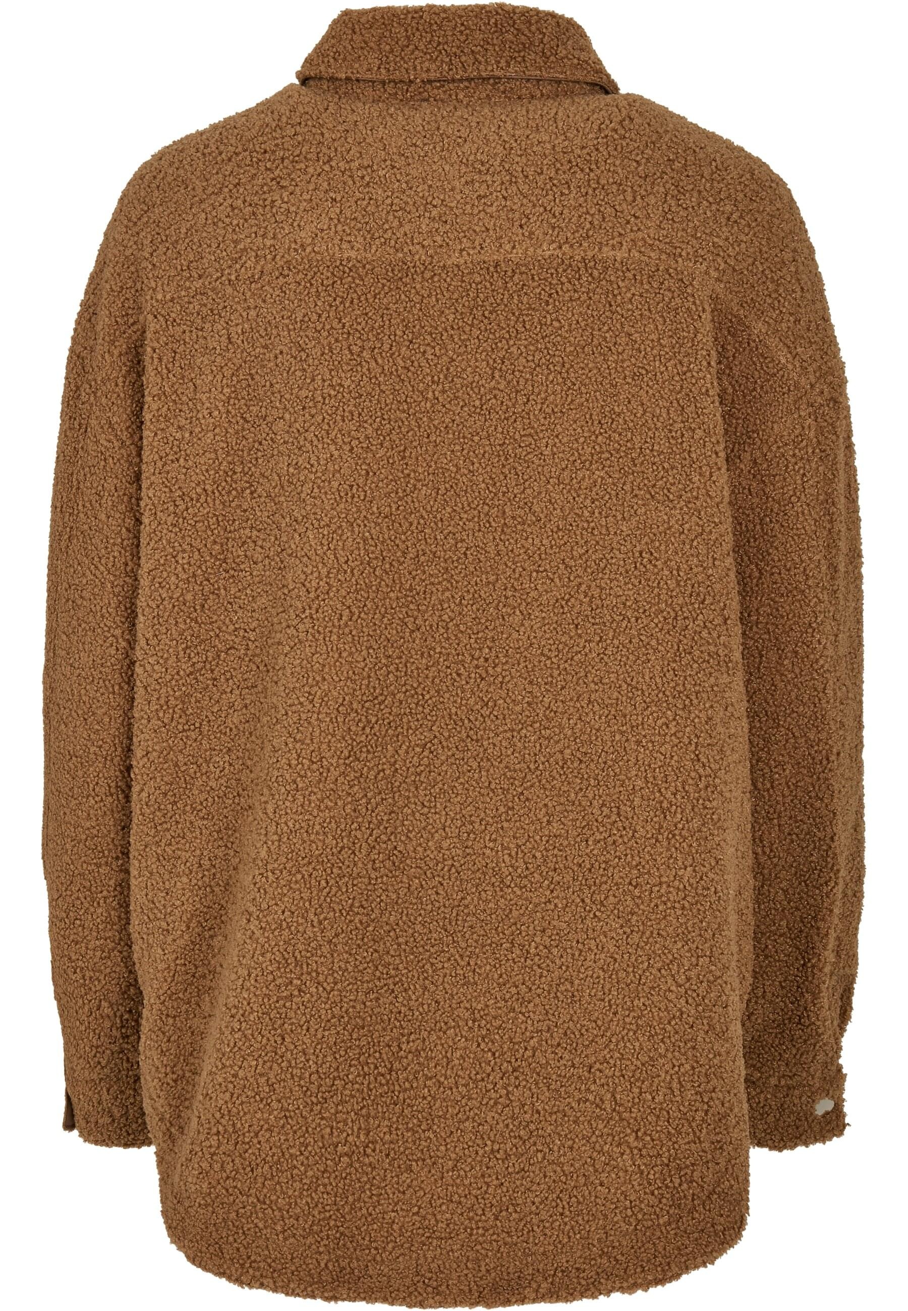 URBAN CLASSICS Langarmhemd »Urban Classics Damen Ladies Sherpa Overshirt«, (1 tlg.)