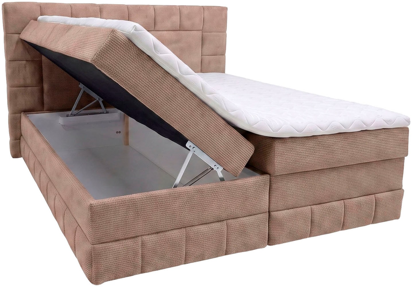 OTTO home Boxbett "PHILLIPA inkl. Bettkasten, LED optional, Breite: 140 oder 180 cm" inkl. Kaltschaum-Topper, in verschiedenen Farben erhältlich