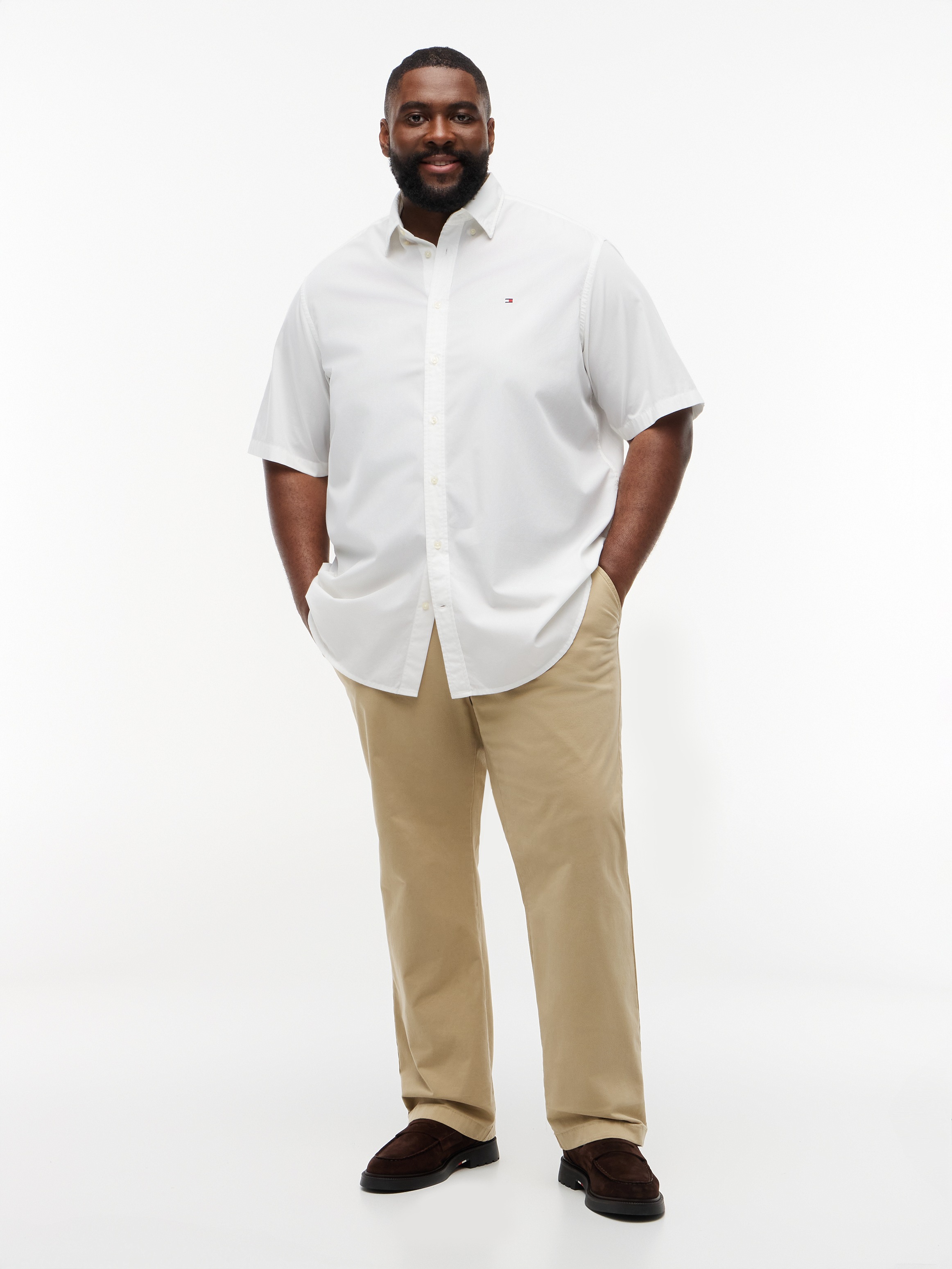 Tommy Hilfiger Big & Tall Kurzarmhemd "BT-FLEX POPLIN SOLID" Große Größen günstig online kaufen