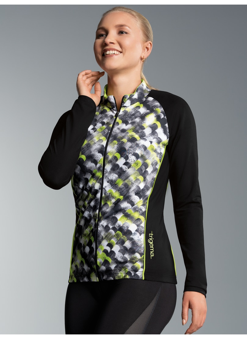 Trigema Trainingsjacke "TRIGEMA Fahrradjacke mit praktischer Rückentasche" günstig online kaufen