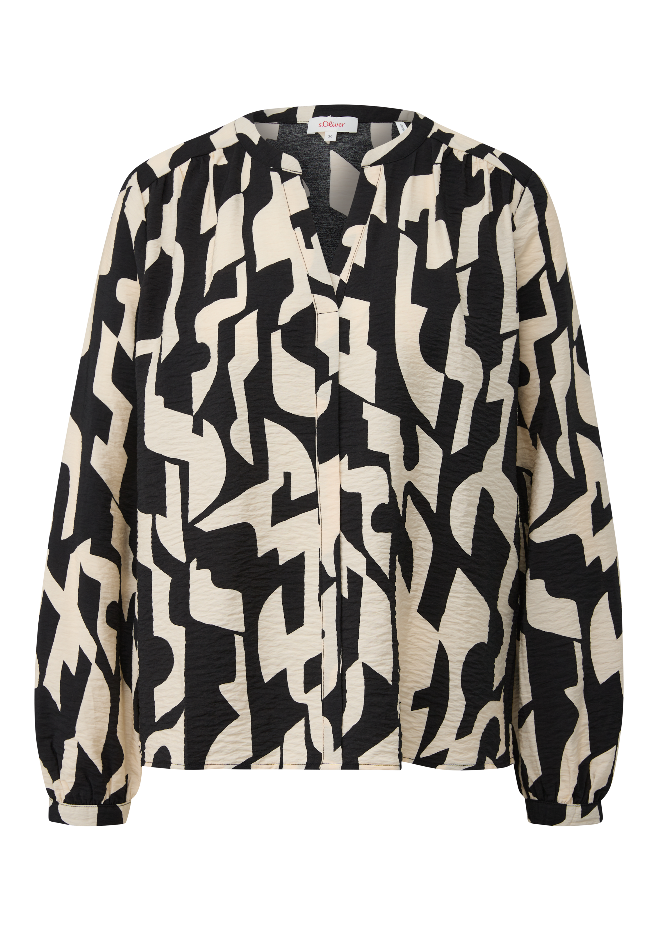 s.Oliver Langarmbluse, mit All-Over-Print