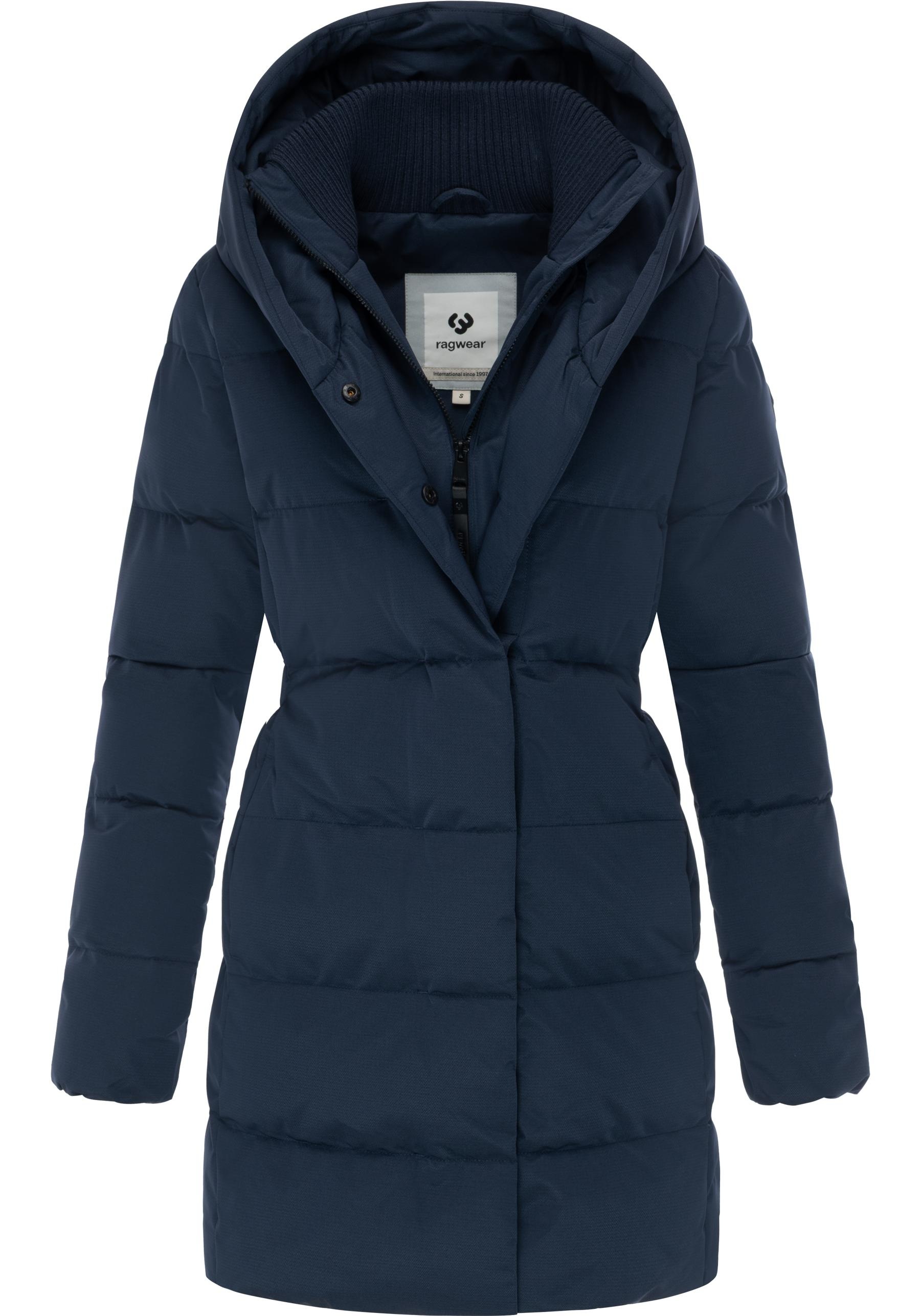 Ragwear Steppmantel »Niani YOUMODO«, Warmer Wintermantel mit hohem Kragen und Kapuze
