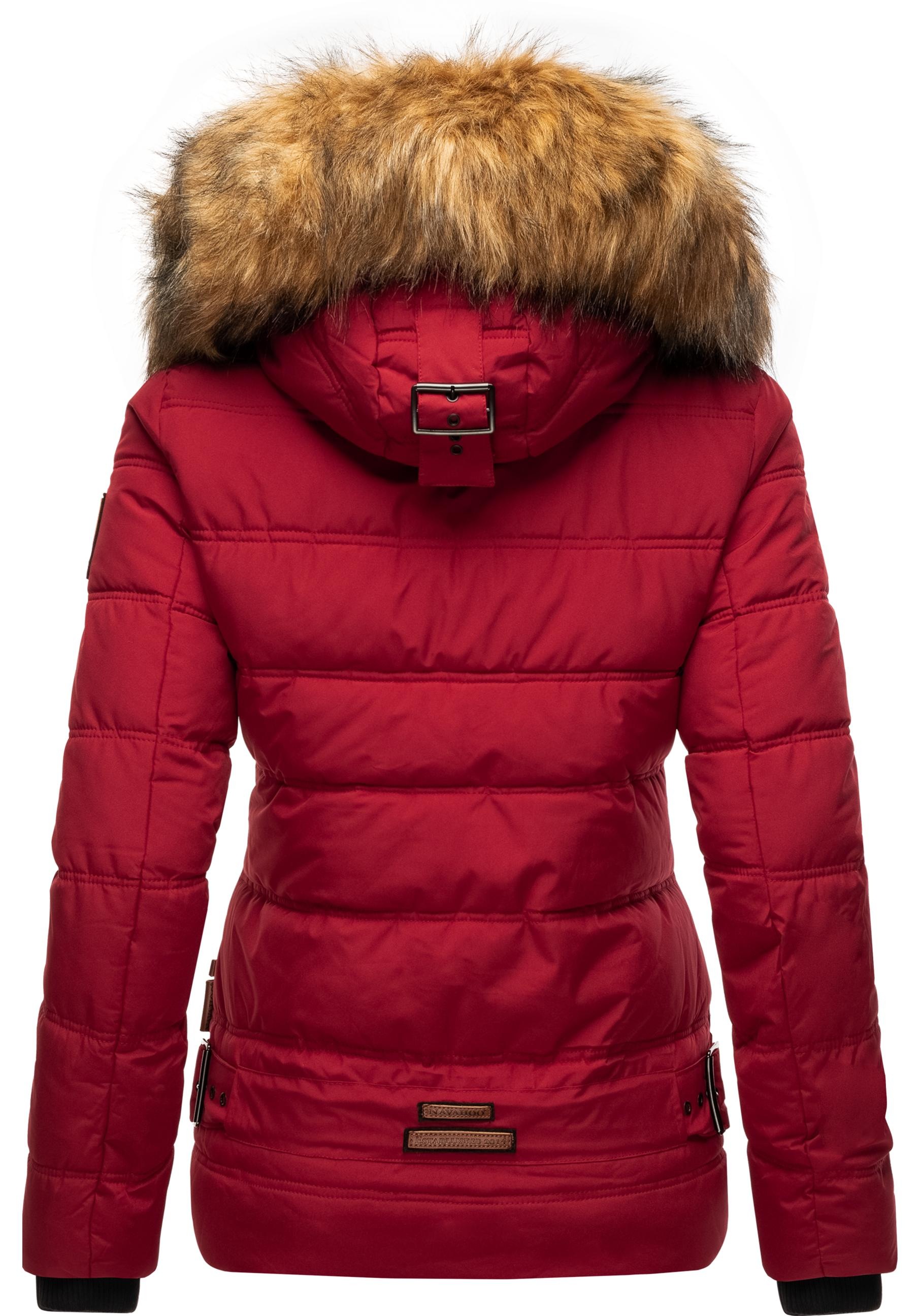 Thumbnail - Navahoo Winterjacke "Zoja" mit Kapuze stylische Steppjacke mit Kunstpelz Kapuze