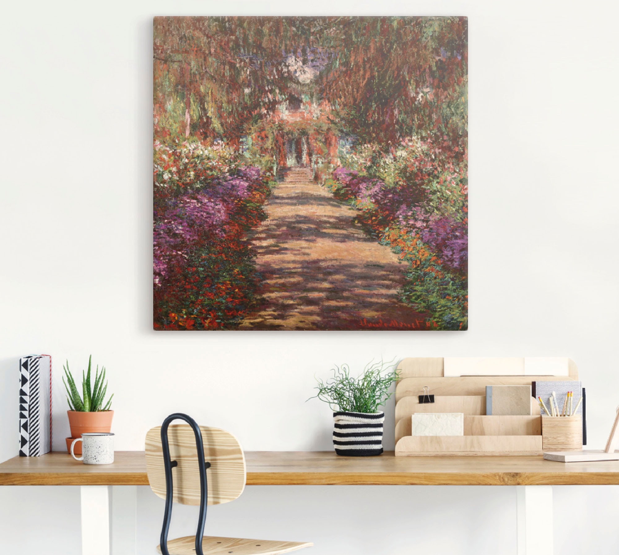 Artland Wandbild »Weg in Monets Garten in Giverny. 1902«, Garten, (1 St.), als Alubild, Outdoorbild, Leinwandbild, Poster, Wandaufkleber