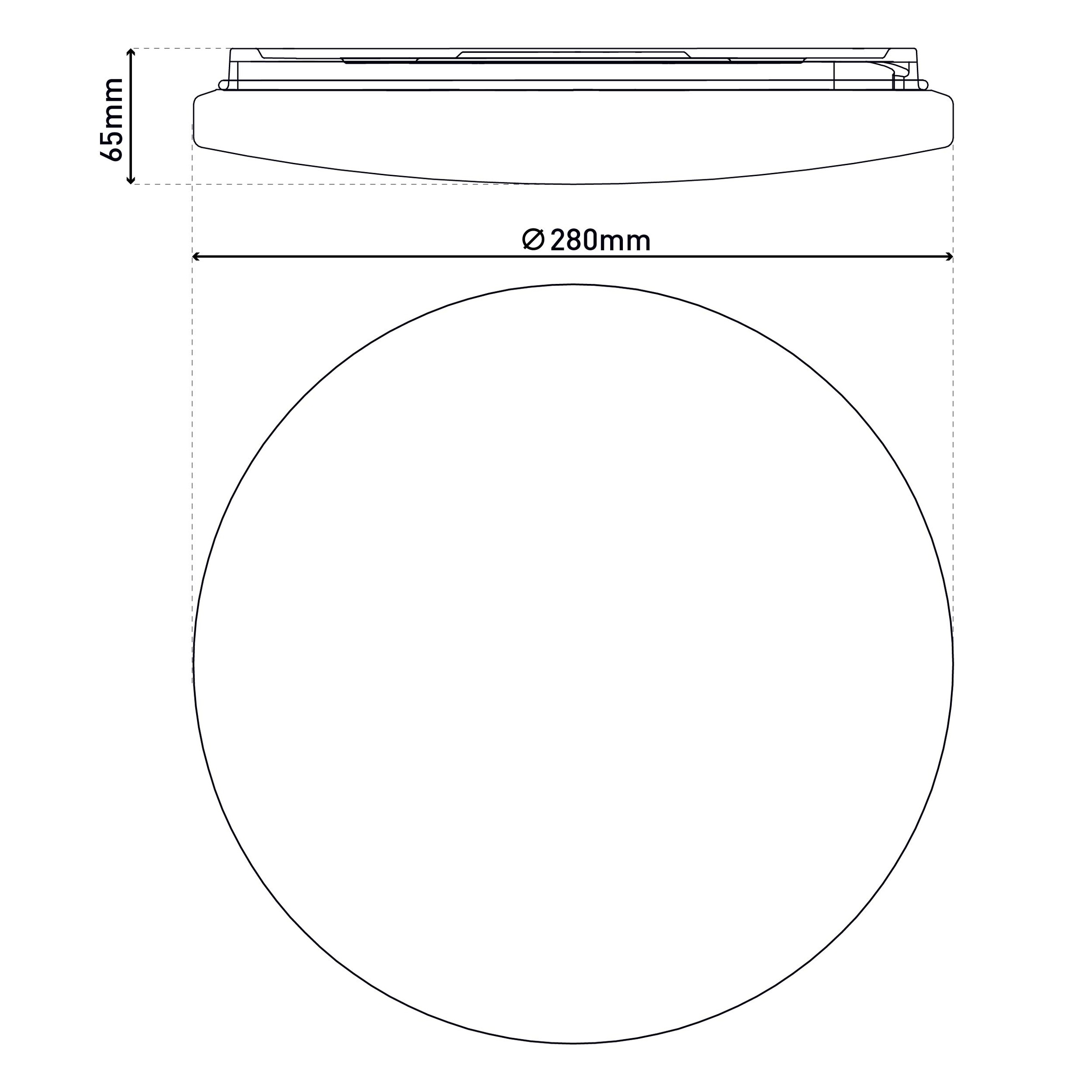 näve LED Deckenleuchte »Mesa« LED-Modul 1 Stk. Neutralweiß weiß, inkl. HF-Bewegungsmelder, inkl. Driver, LED neutralweiß, D: 28cm