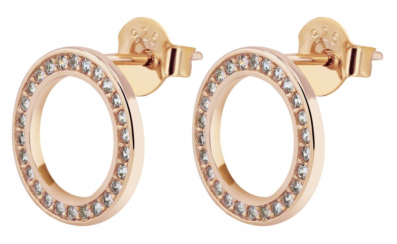 Adelia´s Paar Ohrhänger »Damen Ohrstecker aus 925 Sterling Silber und Zirkonia Ø 11 mm«