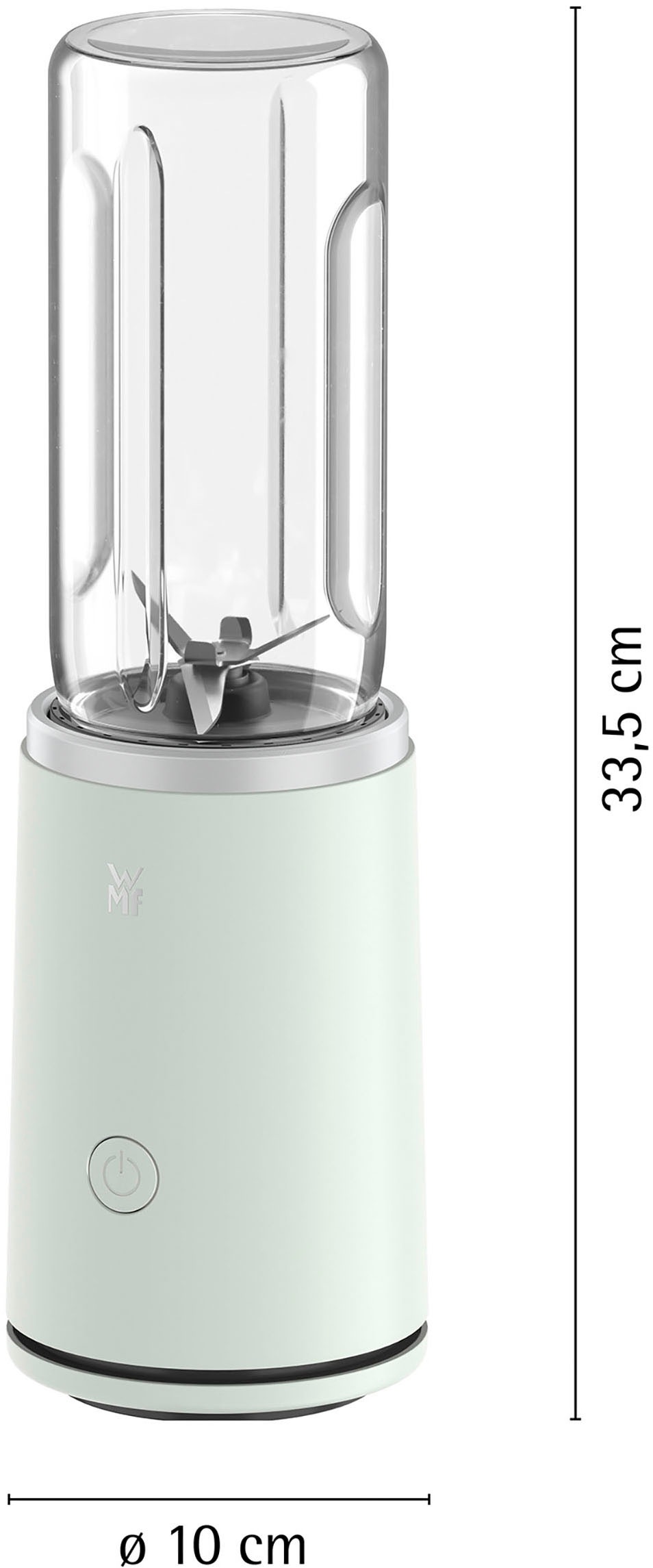 WMF Smoothie-Maker »Mix & Go Touch« 500 W recyceltes Material, auslaufsichere Trinkflasche, Einhandbedienung