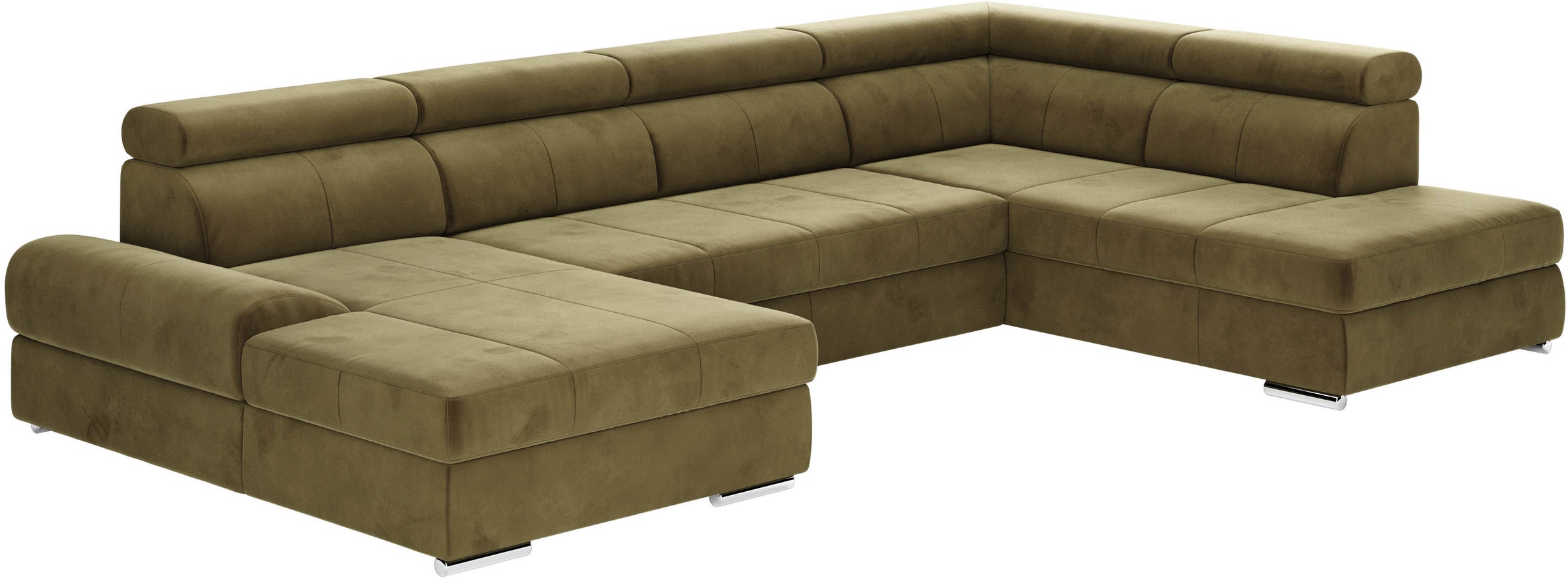 sit&more Wohnlandschaft »U-Form«, mit verstellbaren Kopfteilen, wahlweise mit Bettfunktion