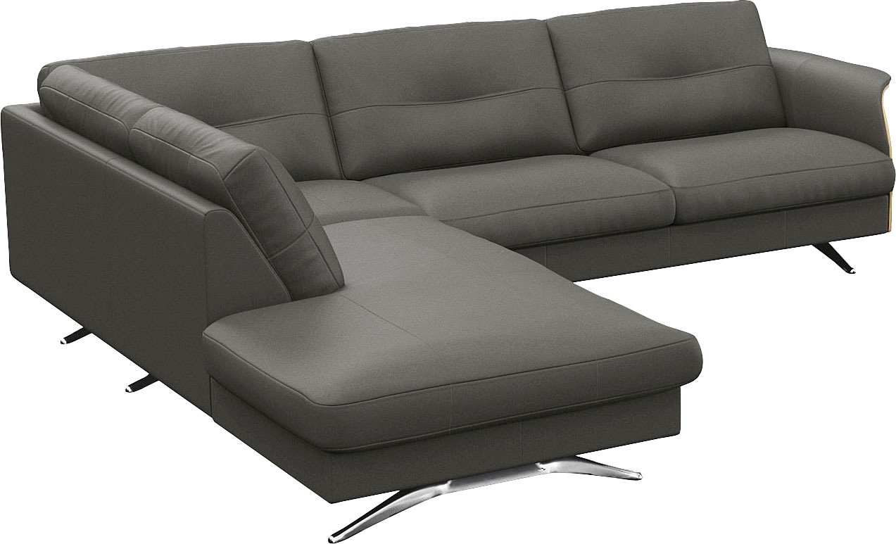 FLEXLUX Ecksofa "Glow, super bequem durch hochwertigem Sitzaufbau mit Feder günstig online kaufen