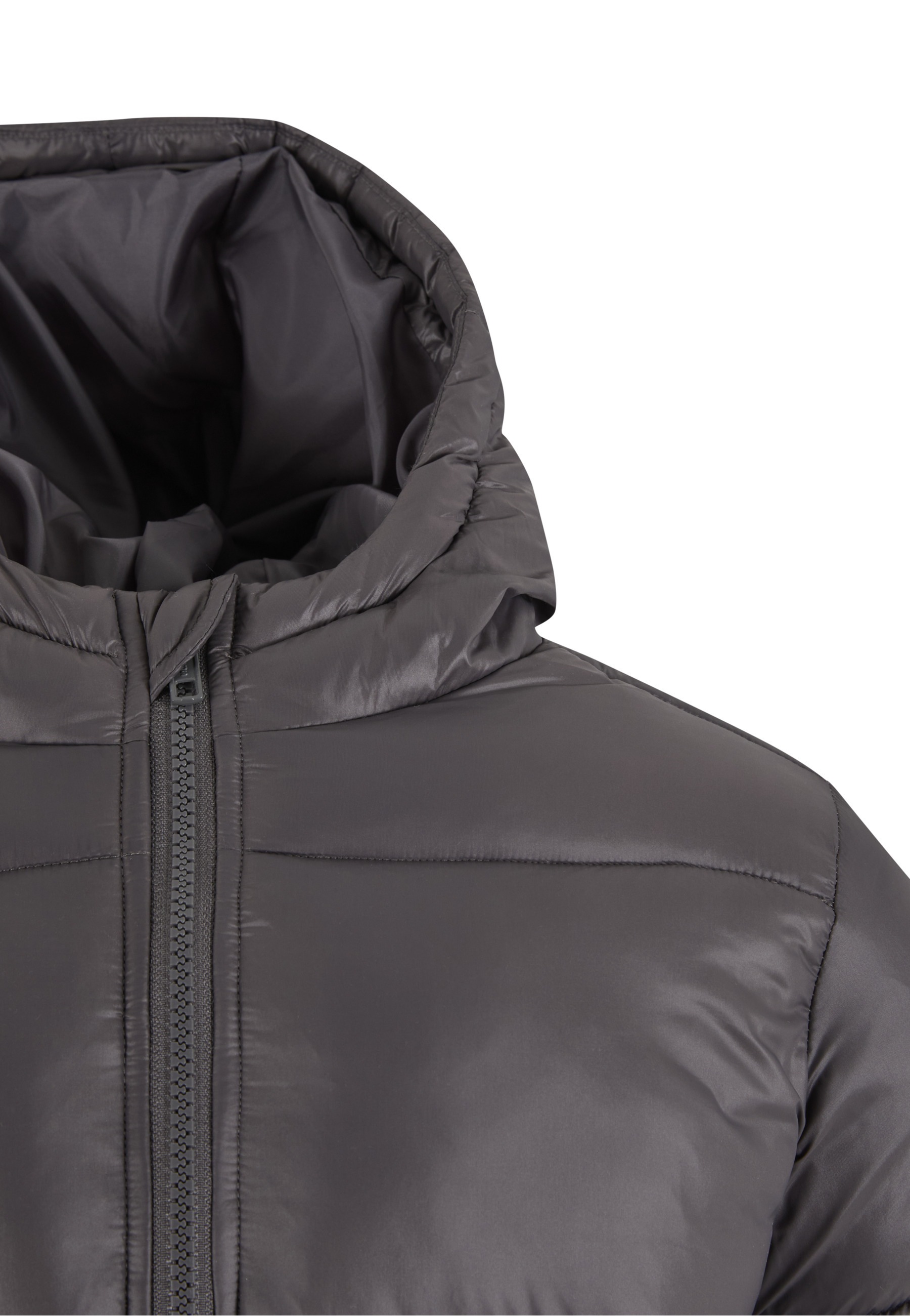 URBAN CLASSICS Winterjacke »Urban Classics Boys Shiny Puffer Jacket With Hood« 1 Stk. tlg. mit Kapuze