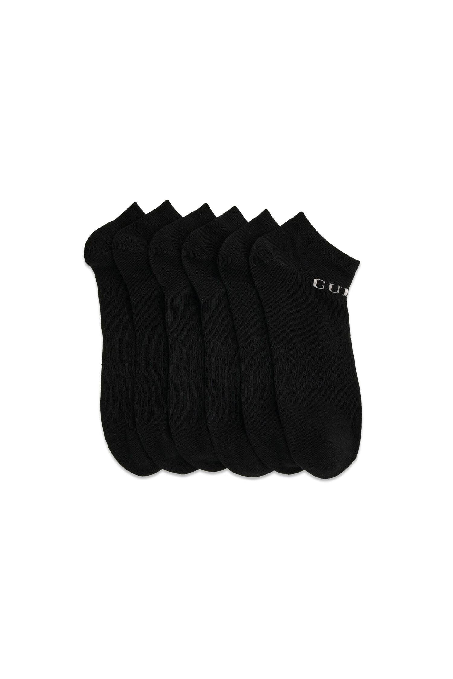 Guess Sneakersocken »SNEAKER SOCKS 6PACK« 6 Paar tlg. mit Logoschriftzug