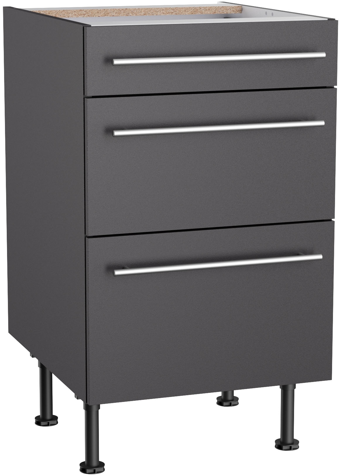 KOCHSTATION Unterschrank "KS-Bern2" Breite 50 cm, 1 Schubkasten, 2 Auszüge