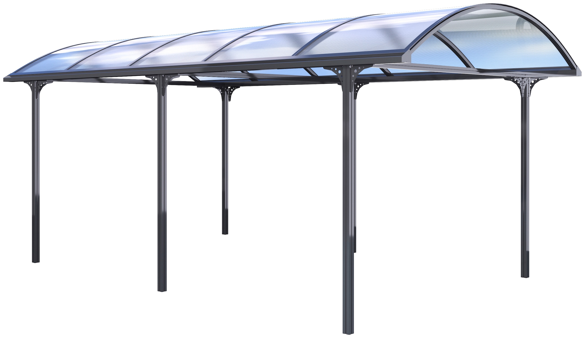 KGT Einzelcarport "Elbe", Aluminium-Polycarbonat (PC), 285 cm, anthrazit