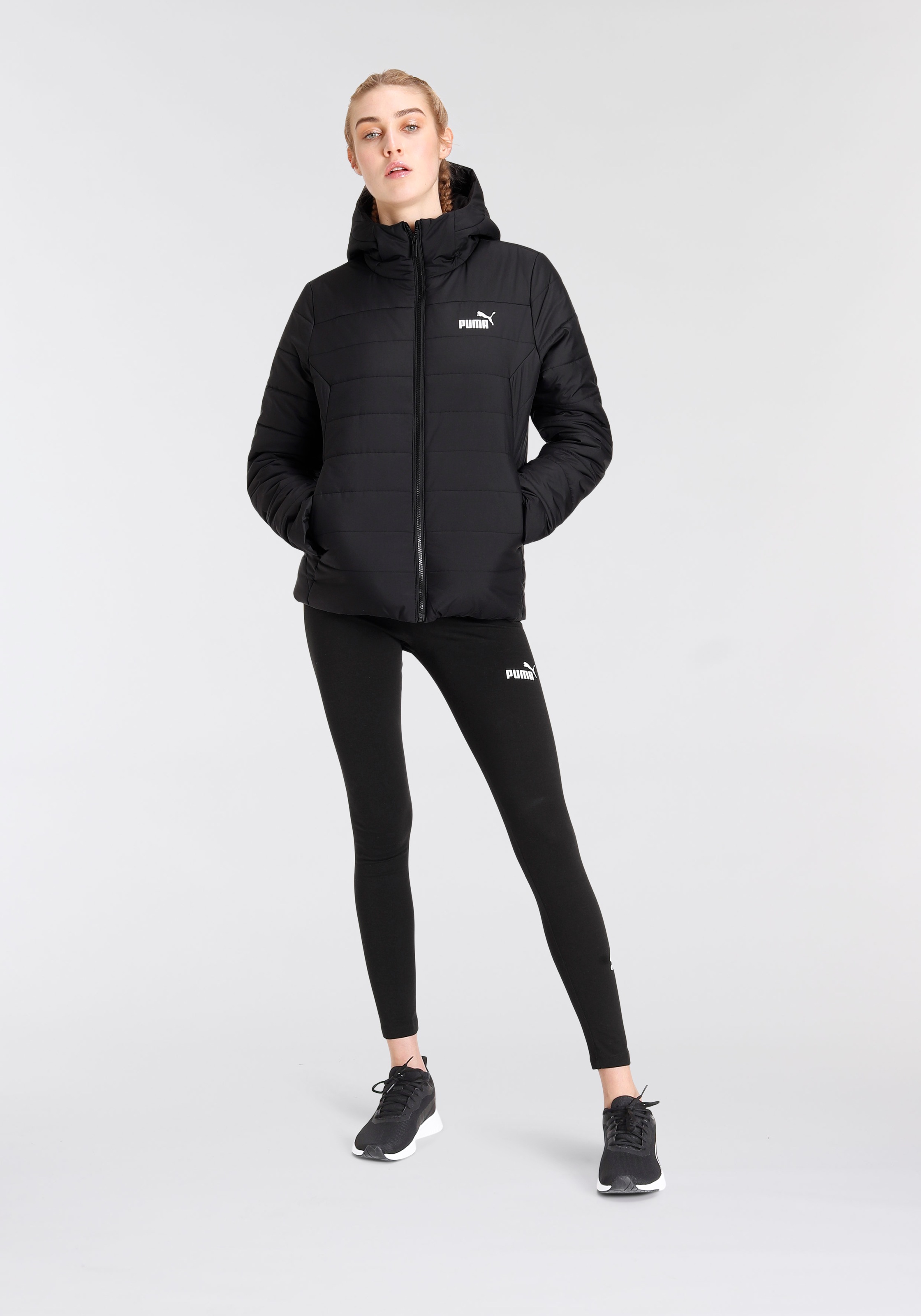 PUMA Winterjacke »ESS HOODED PADDED JACKET«, mit Kapuze