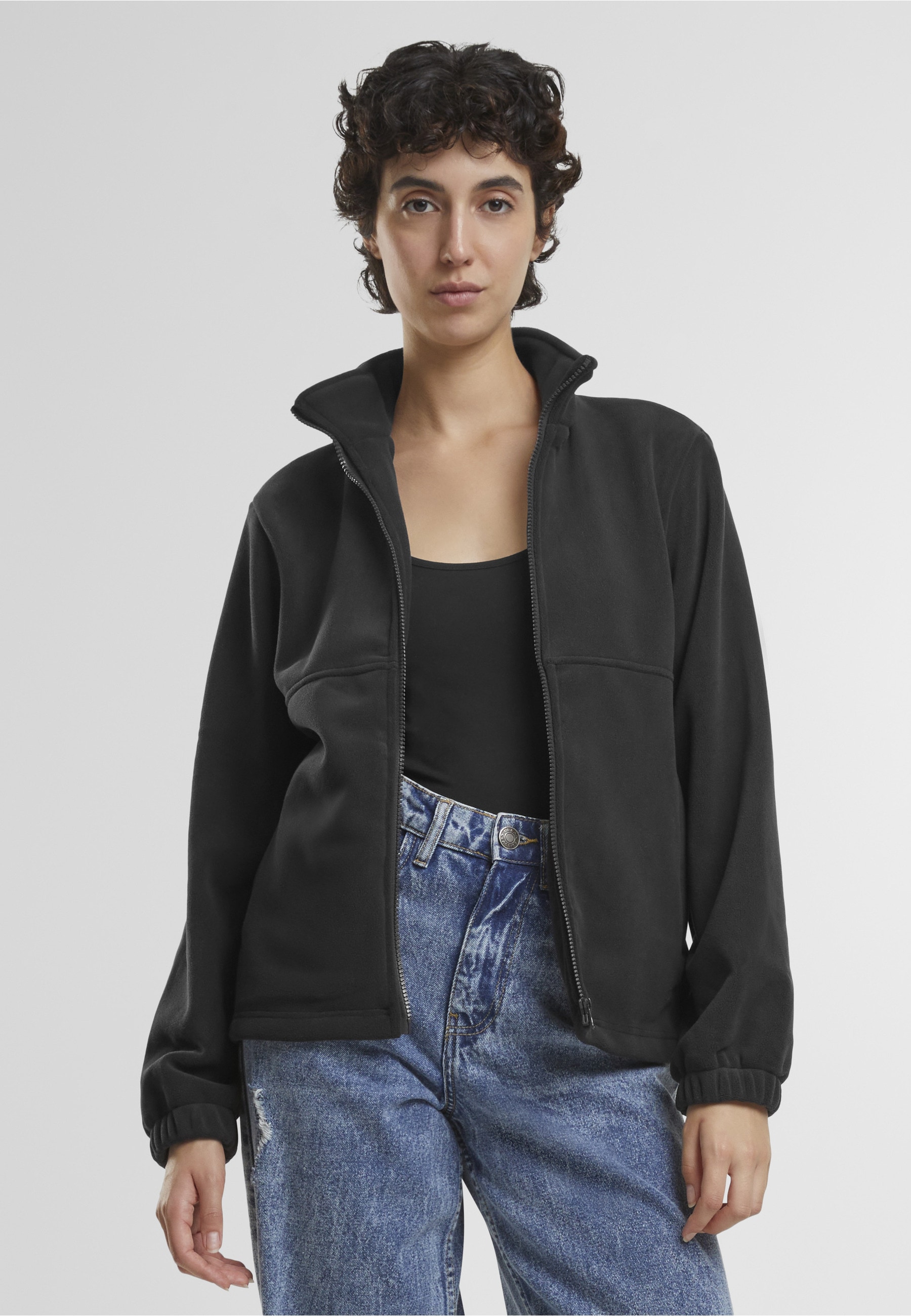 URBAN CLASSICS Allwetterjacke »Urban Classics Ladies Double Polarfleece Jacket« 1 Stk. tlg. ohne Kapuze