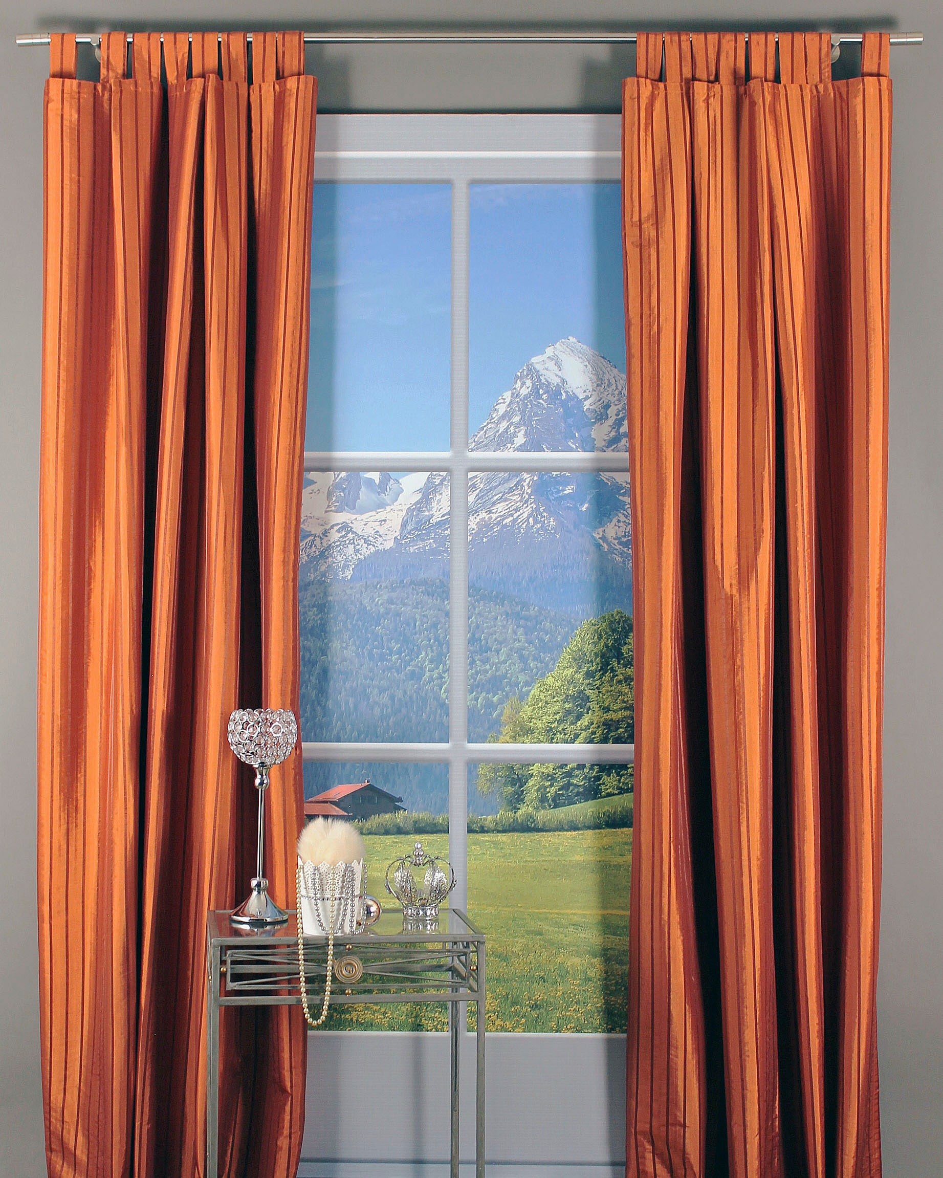 HOSSNER - ART OF HOME DECO Gardine "Caumasee" Schlaufen 1 Stk. tlg. Schlauf günstig online kaufen