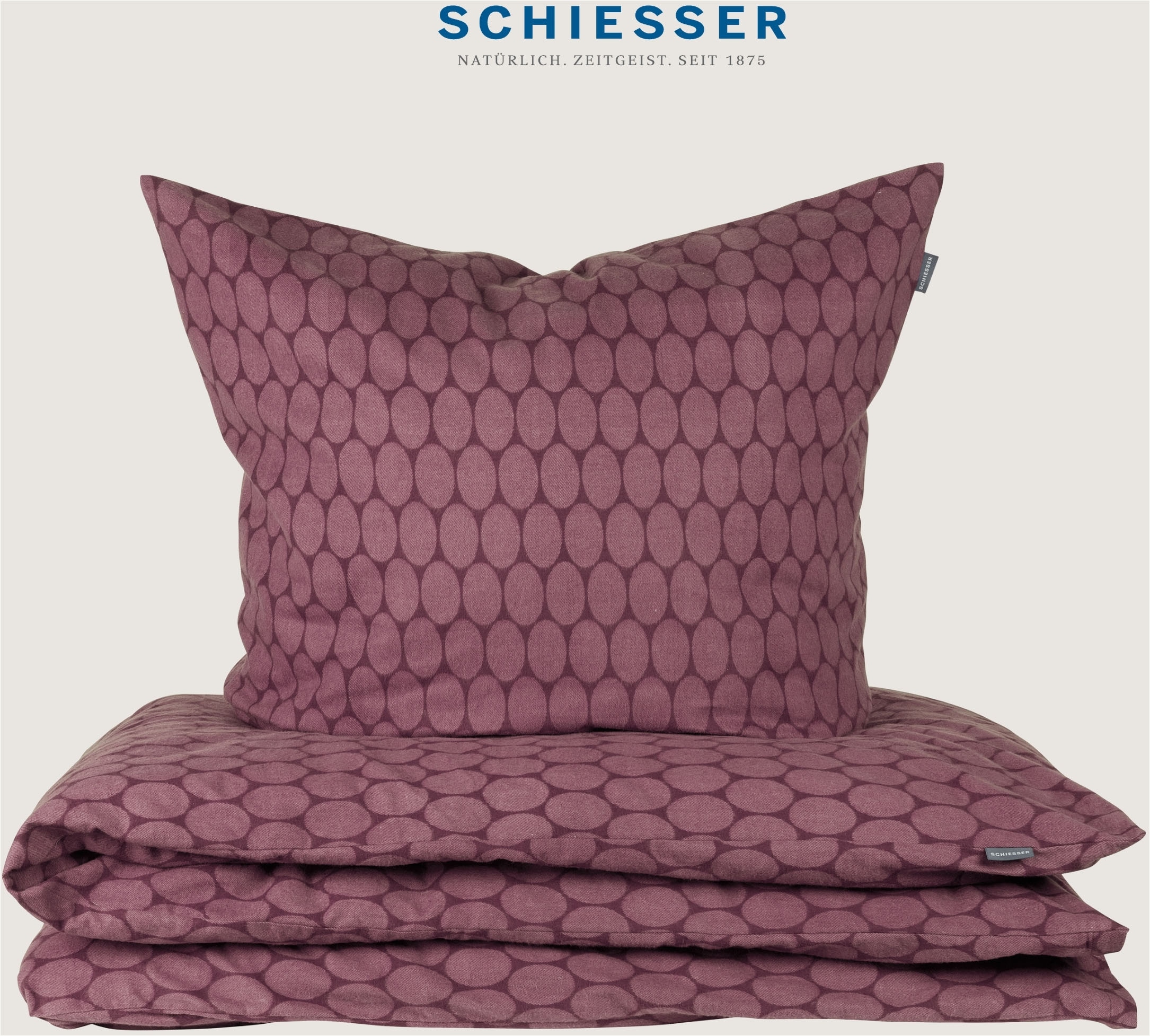 Schiesser Bettwäsche »Drops aus weicher Baumwolle mit modernem Grafikprint«, MADE IN GREEN by OEKO-TEX®-zertifiziert