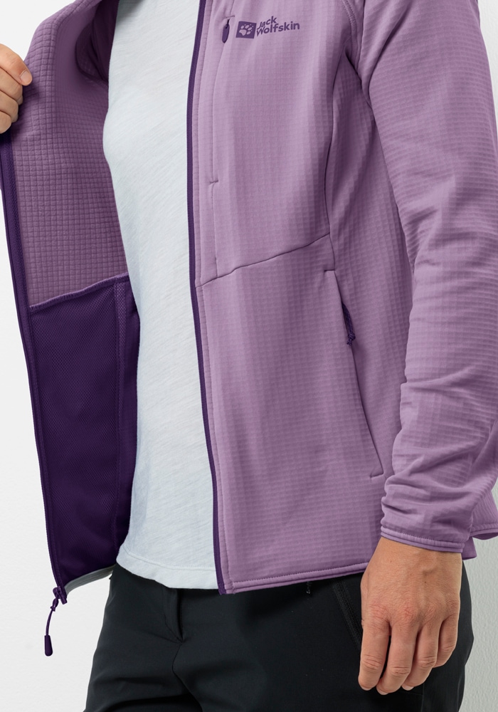 Jack Wolfskin Fleecejacke »KOLBENBERG HOODED FZ W«, mit Kapuze