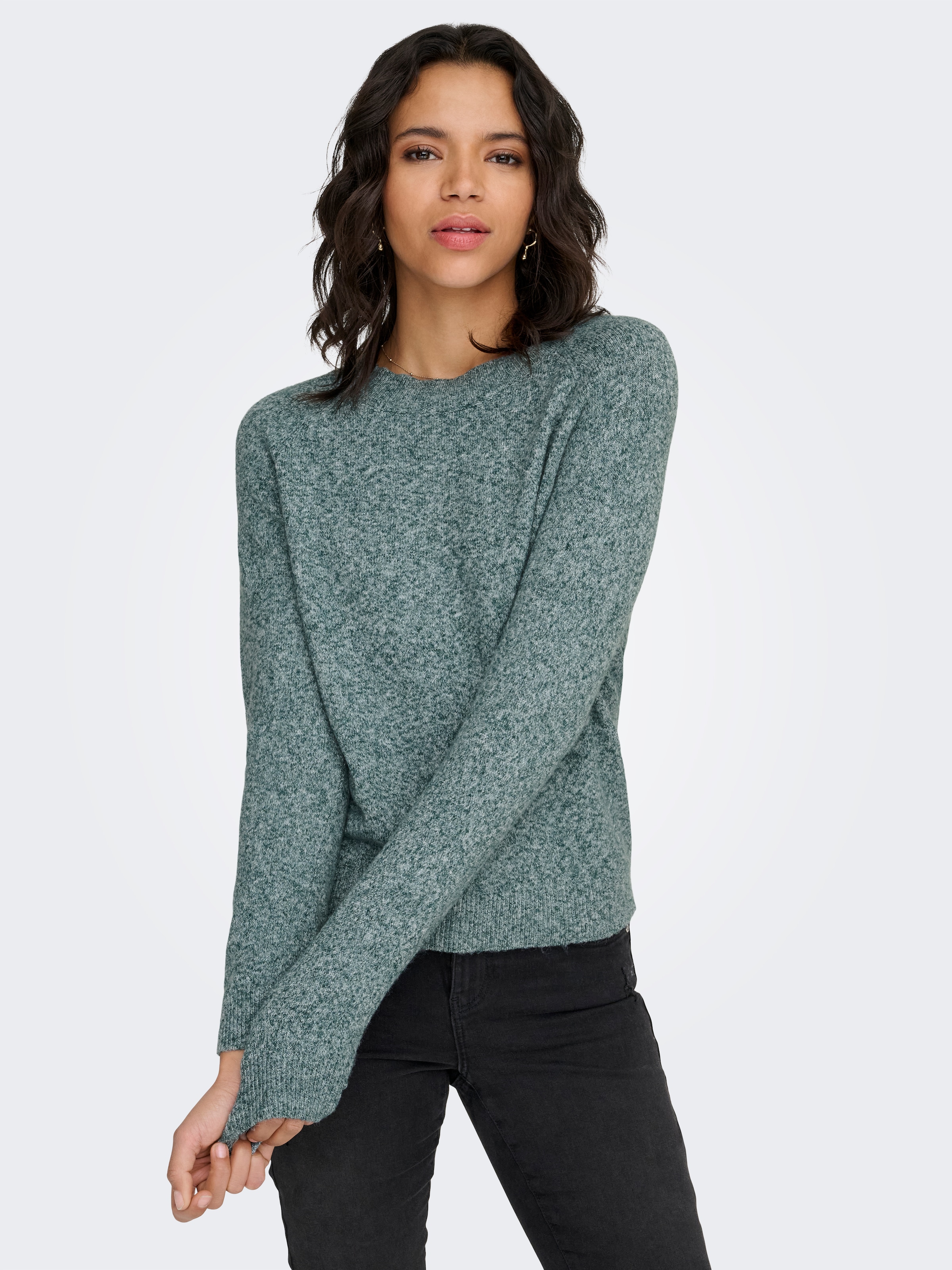 ONLY "ONLRICA LIFE L/S PULLOVER KNT NOOS" Materialmix, regular fit günstig online kaufen