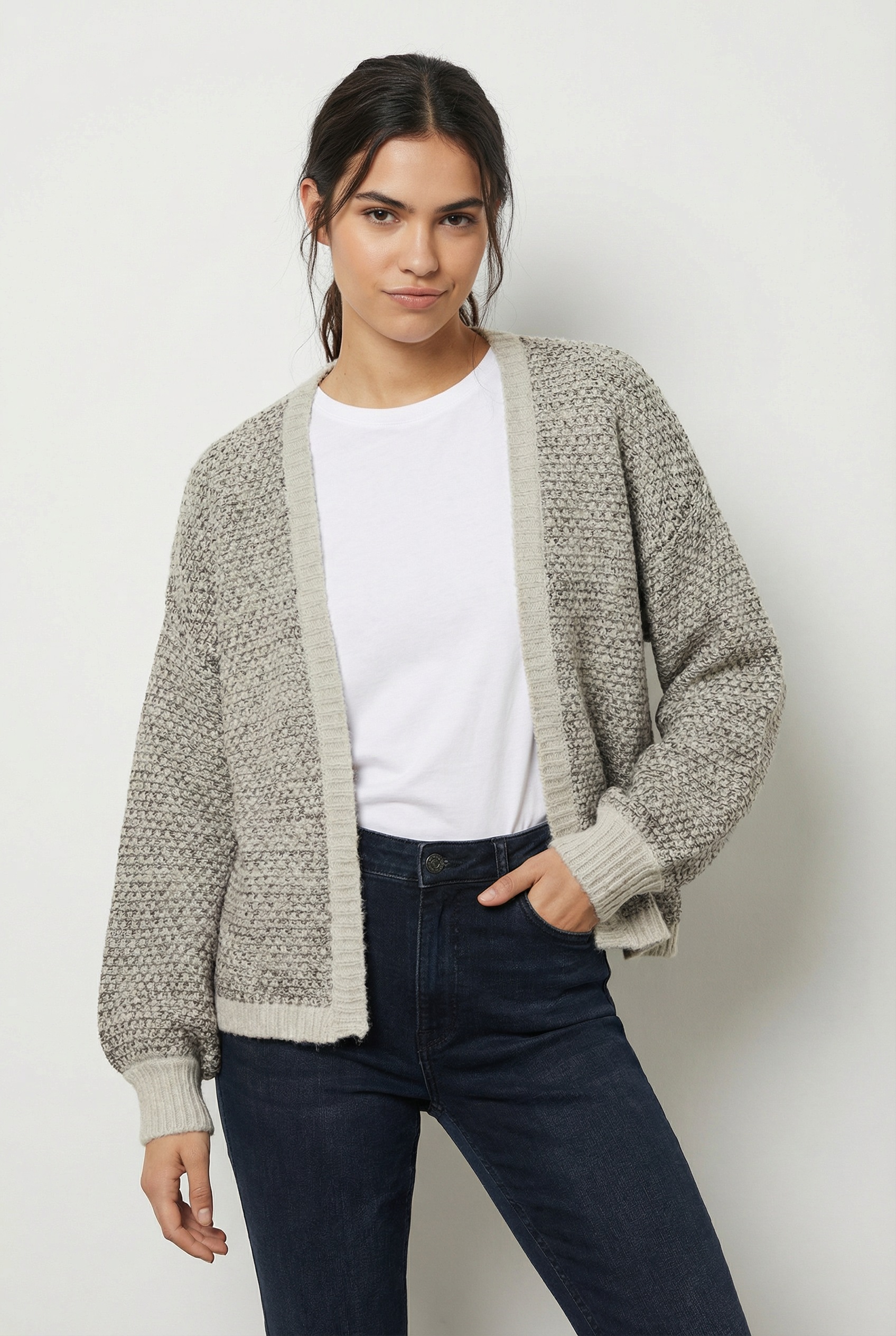 Vero Moda Strickjacke "VMLOVELY LS OPEN CARDIGAN" mit Wolle und Stretch günstig online kaufen