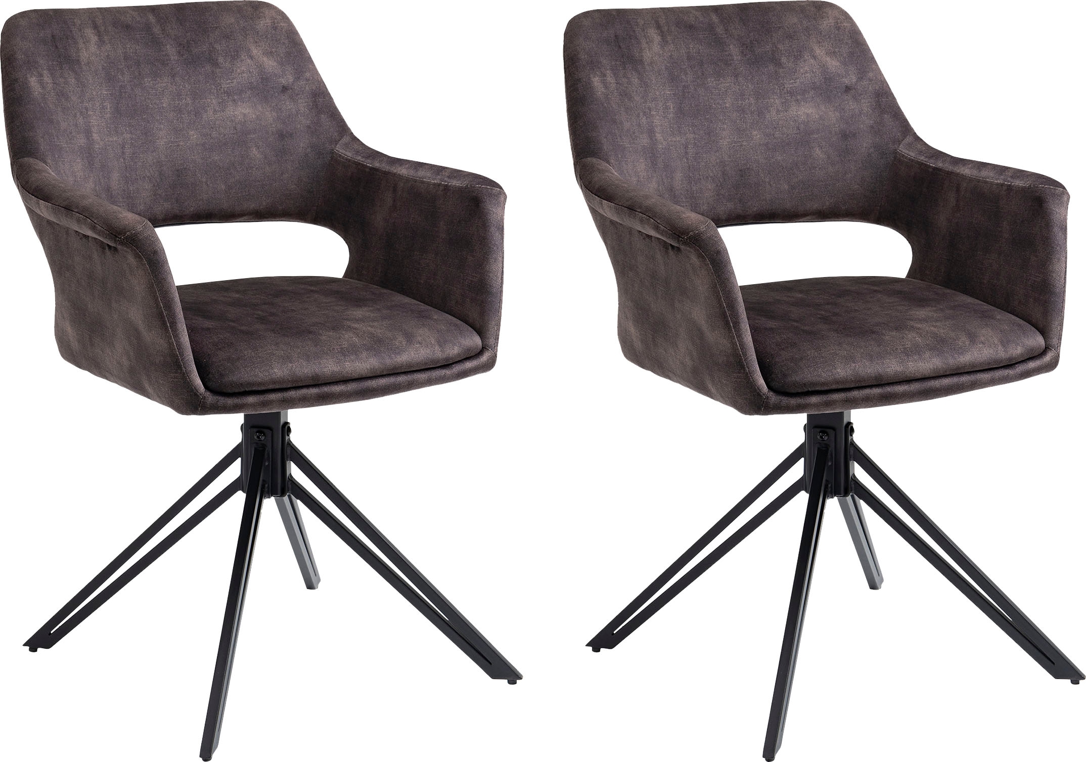 byLIVING Esszimmerstuhl "Estelle" (Set) 2 Samtstoff 360 Grad drehbar günstig online kaufen