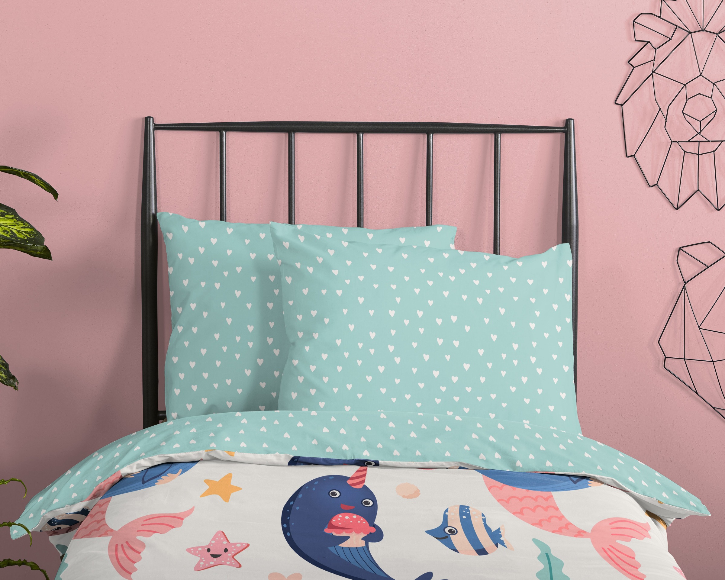 good morning Babybettwäsche »Silvie« 2 Baumwolle, Renforcé, Wendeoptik, Kind, Baby, Meerjungfrau