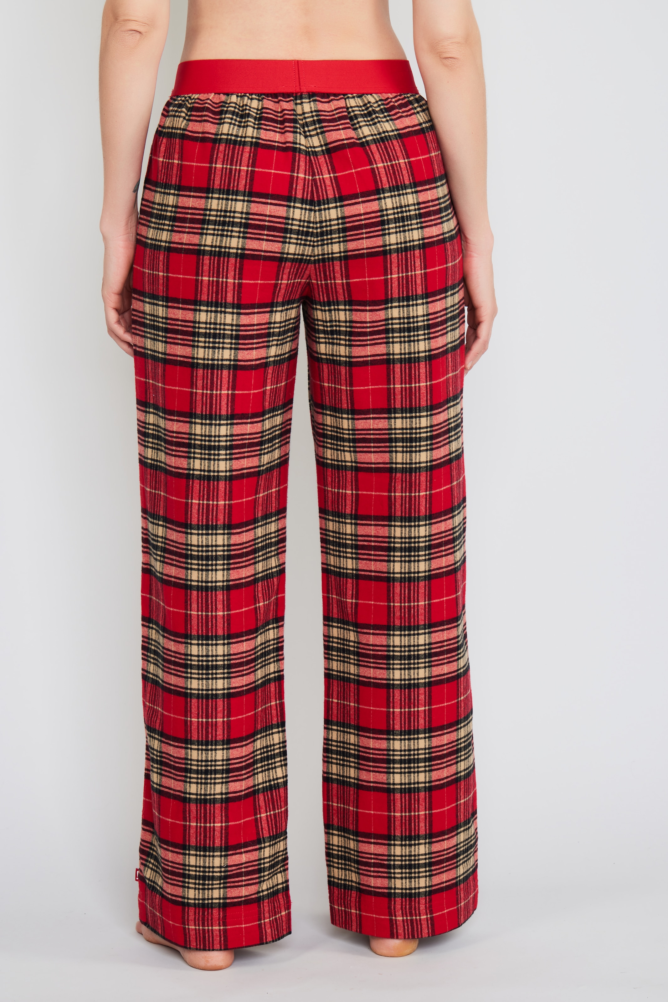 JOOP! Jeans Pyjamahose »After Dark (JOOP! Jeans)«, Karo-Design, Fleece-Qualität, weites Bein, elastischer Logo-Bund