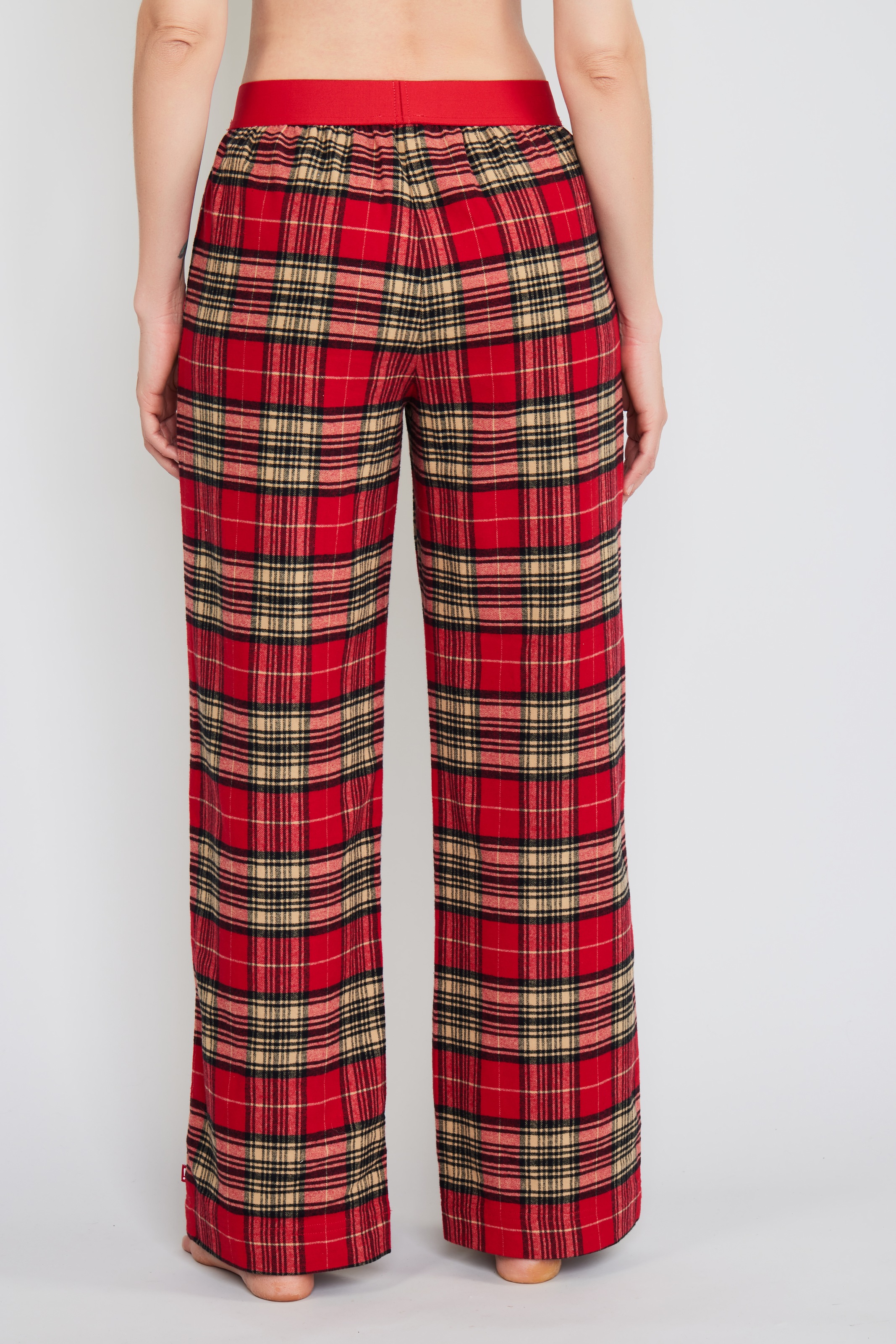 Thumbnail - JOOP Jeans Pyjamahose "After Dark (JOOP Jeans)" Karo-Design, Fleece-Qualität, weites Bein, elastischer Logo-Bund