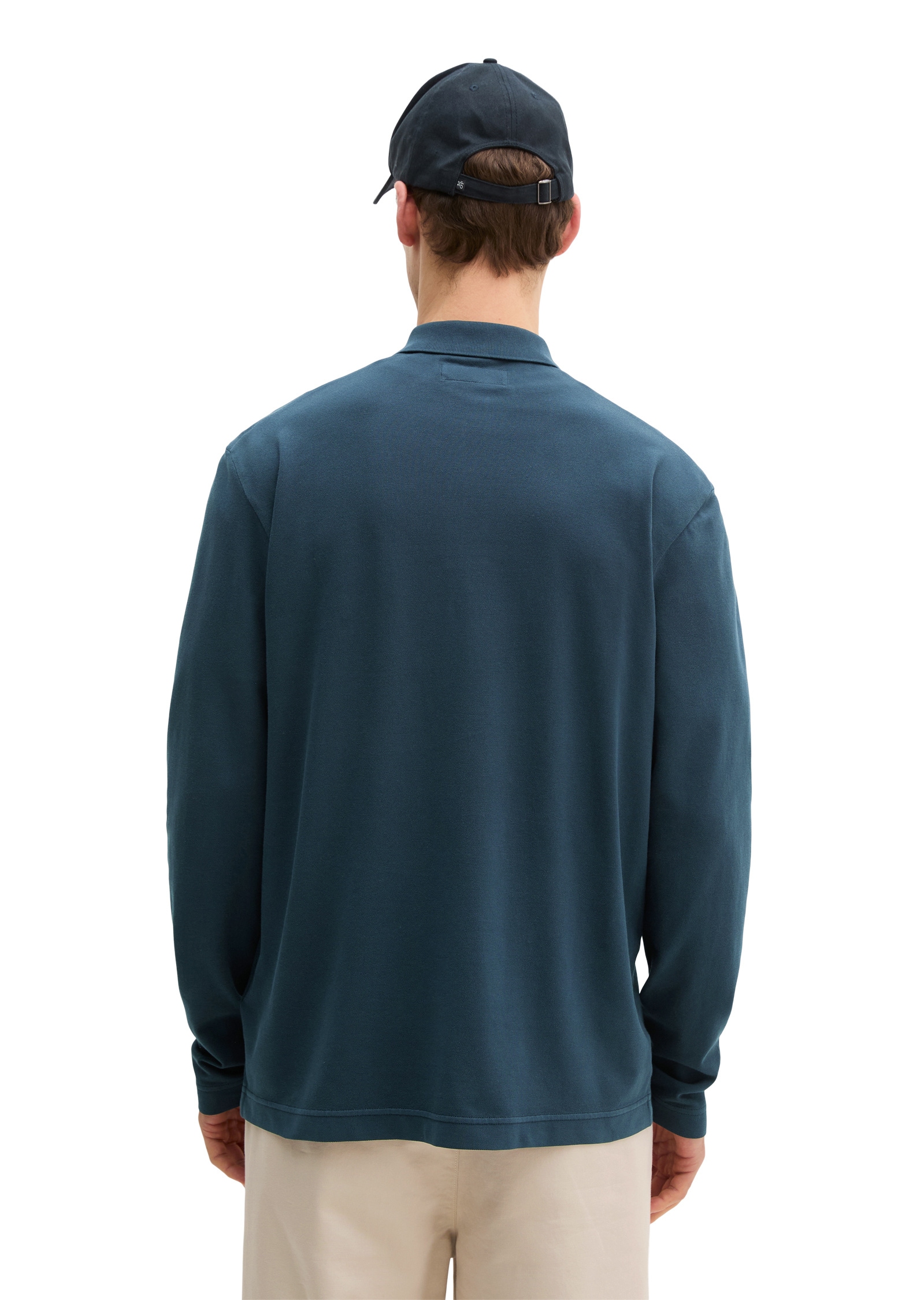 Marc O'Polo Langarm-Poloshirt »aus Bio-Baumwolle mit Elasthan«