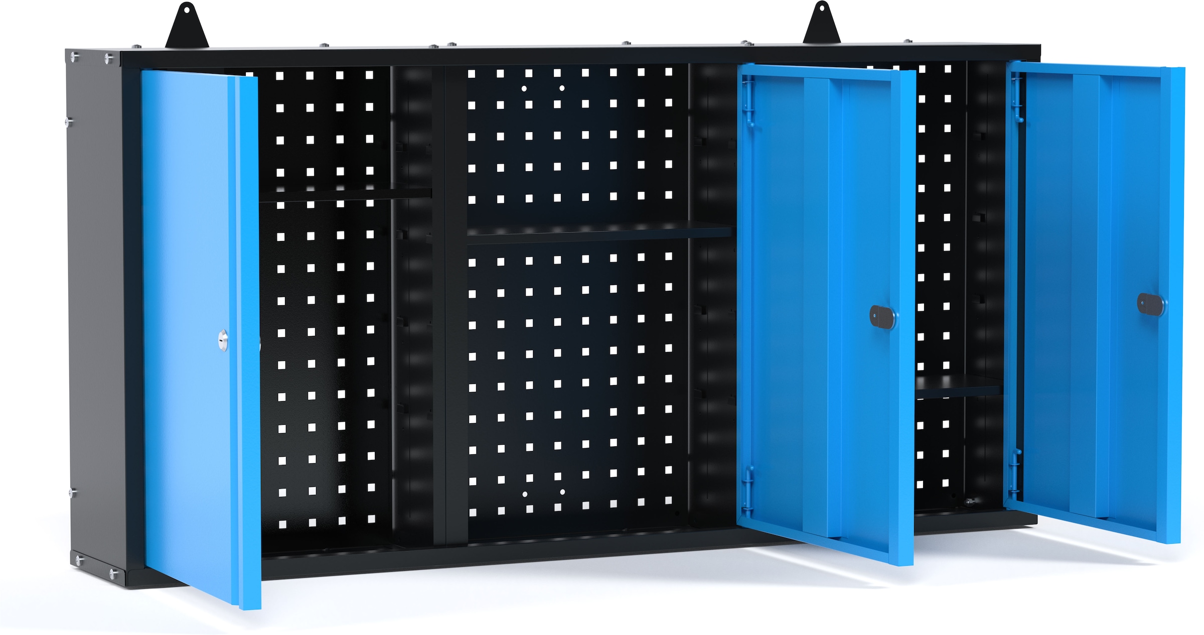 Güde Hängeschrank B/T/H: 120x20x60 cm, 3 Türen, abschließbar, für Werkstatt GWS 3T