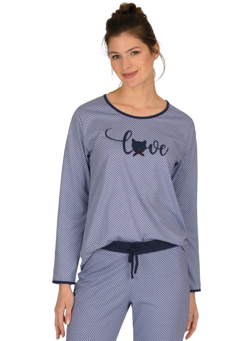 Black Friday Trigema Schlafanzug »TRIGEMA Schlafshirt für Katzenliebhaber«  | BAUR