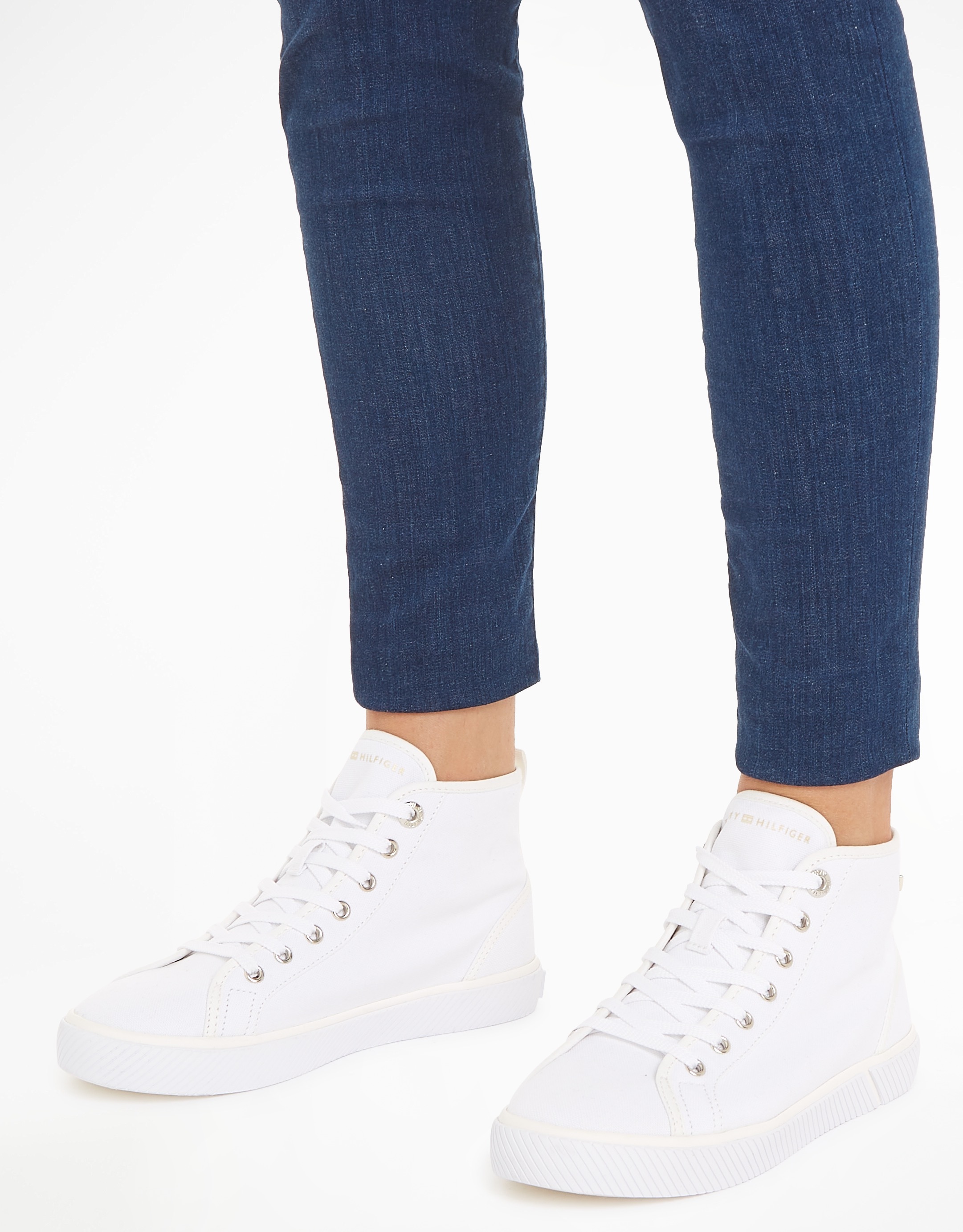 Tommy Hilfiger Plateausneaker "VULC CANVAS SNEAKER HI", Schnürschuh, Freize günstig online kaufen