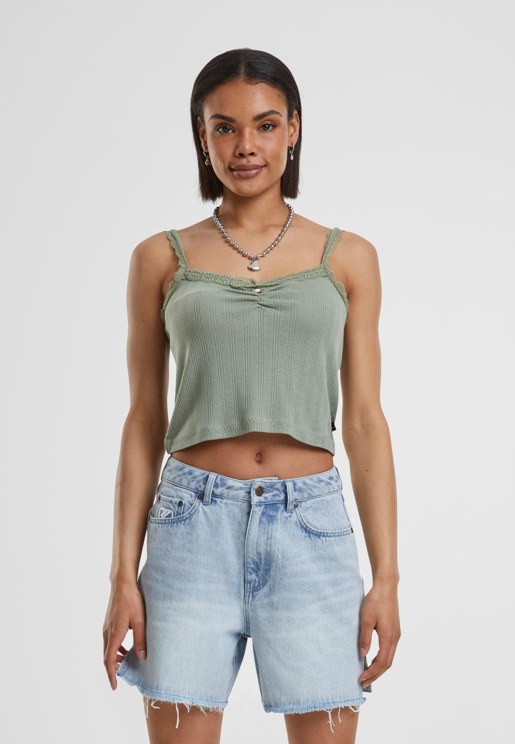 Karl Kani Muskelshirt »Karl Kani Woven Signature Pointelle Top«, (1 tlg.)