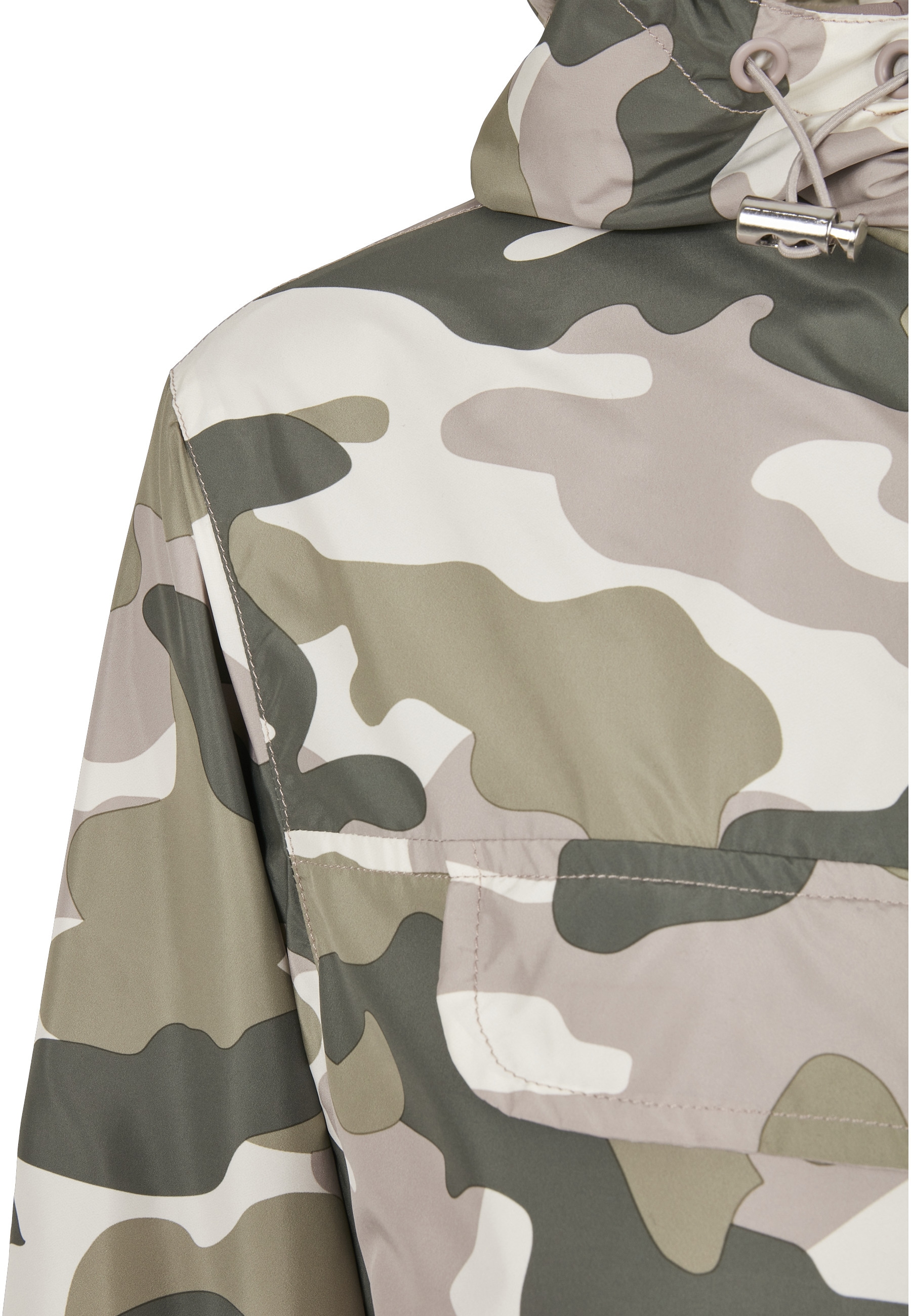 URBAN CLASSICS Funktionsmantel »Urban Classics Damen Ladies Camo Pull Over Jacket«